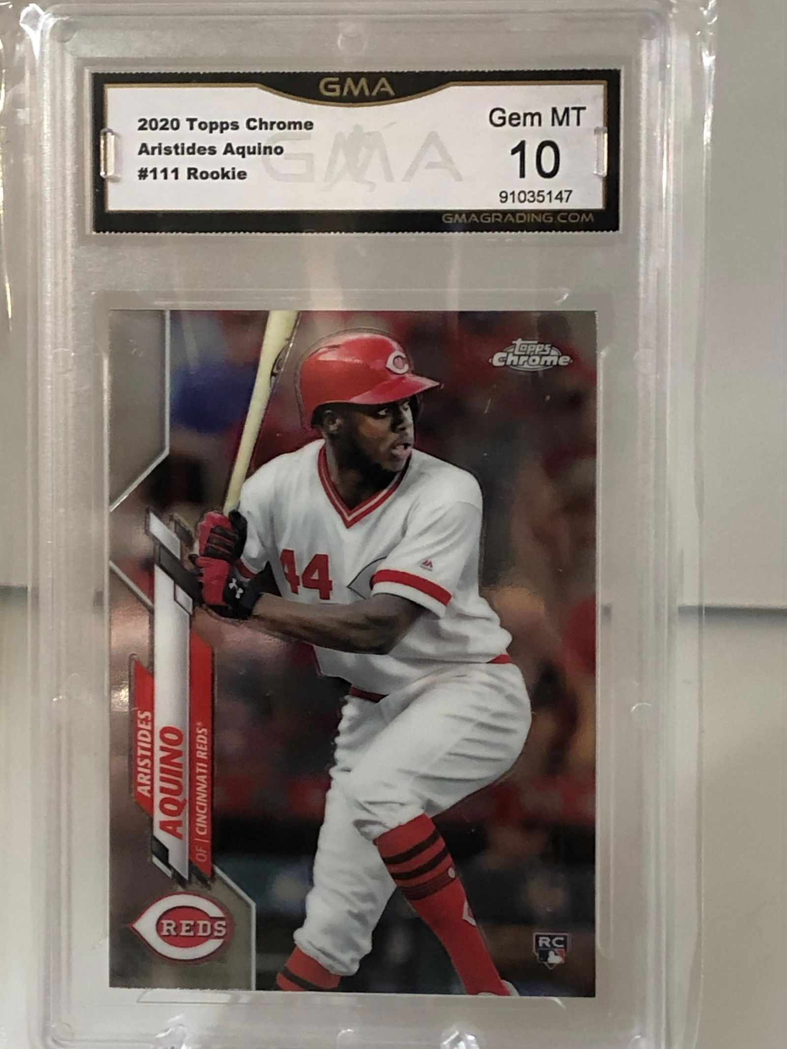 Aristides Aquino Topps Chrome Rookie GMA 10 (1 of 1)