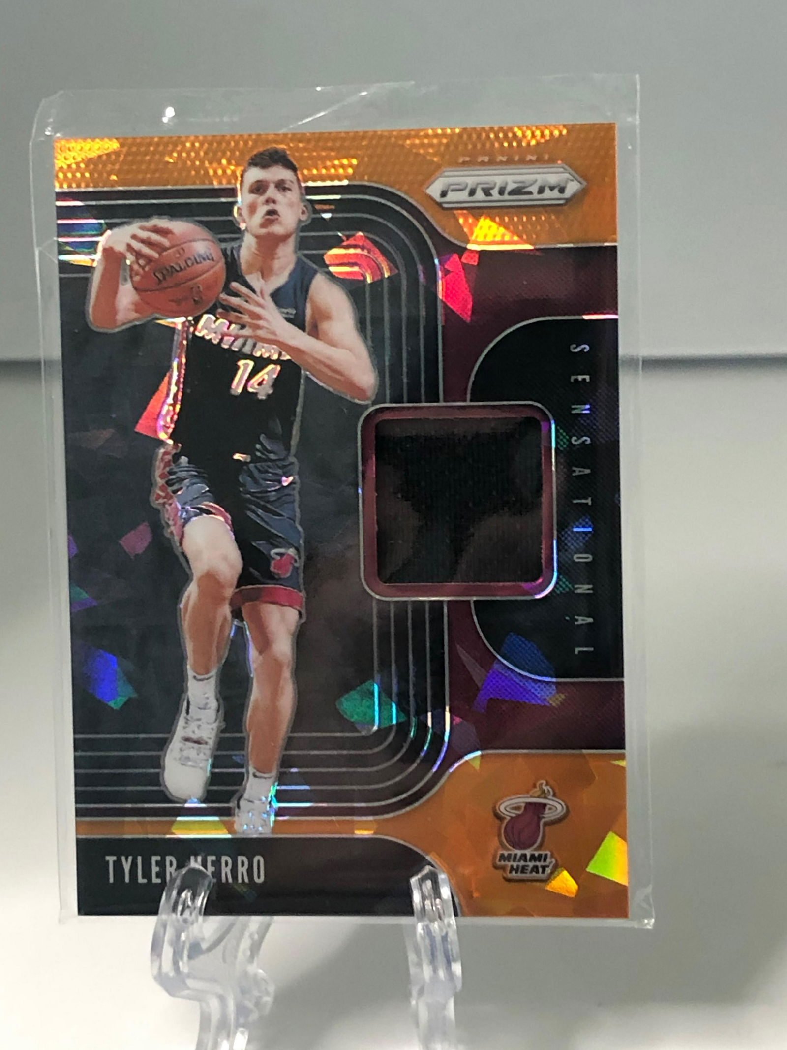 Tyler Herro Panini Prizm Orange Ice Relic (1 of 1)