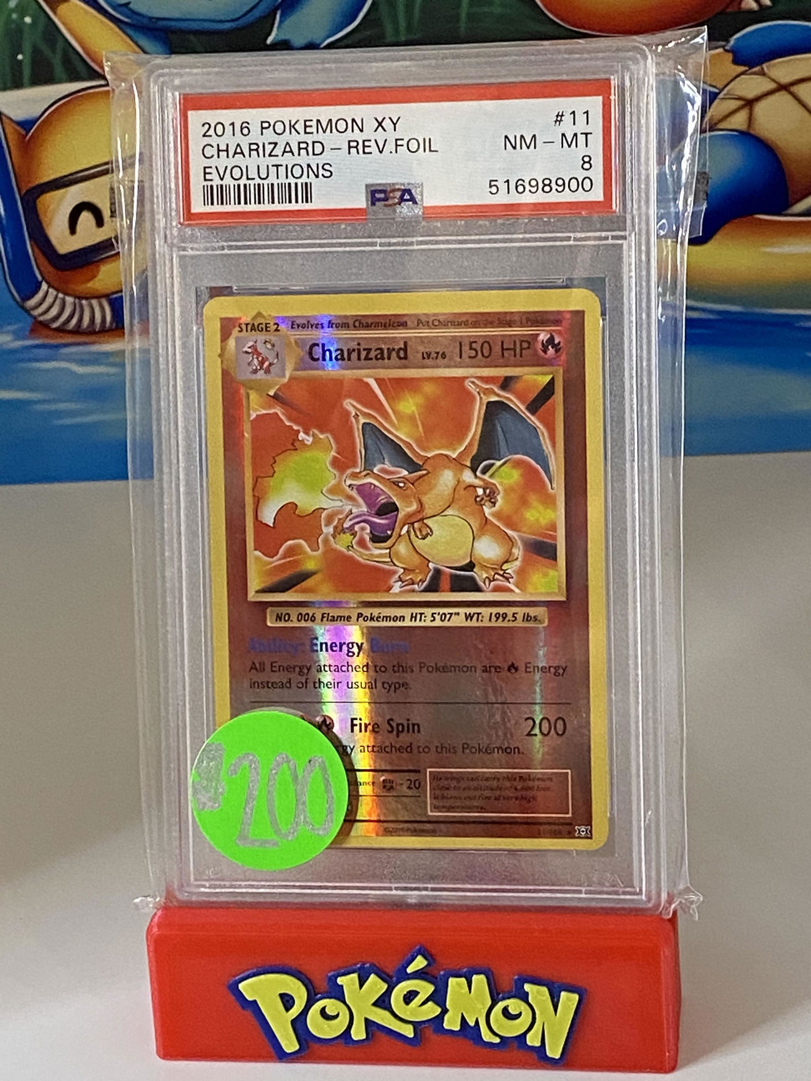 Charizard Reverse Holo PSA 8 (1 of 1)