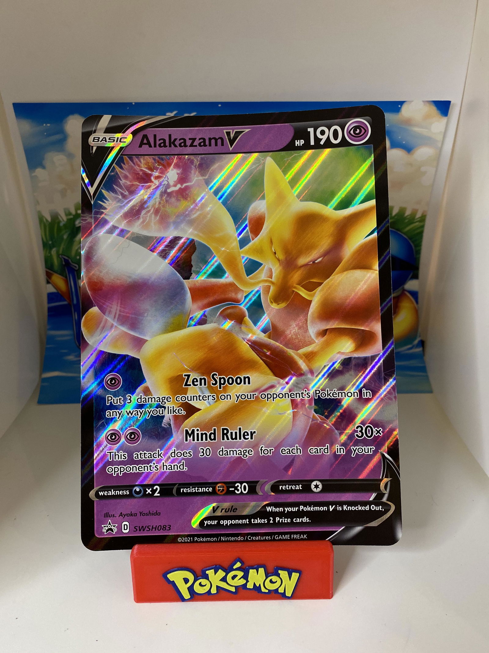 Alakazam V Jumbo Pokemon Card (1 of 1)