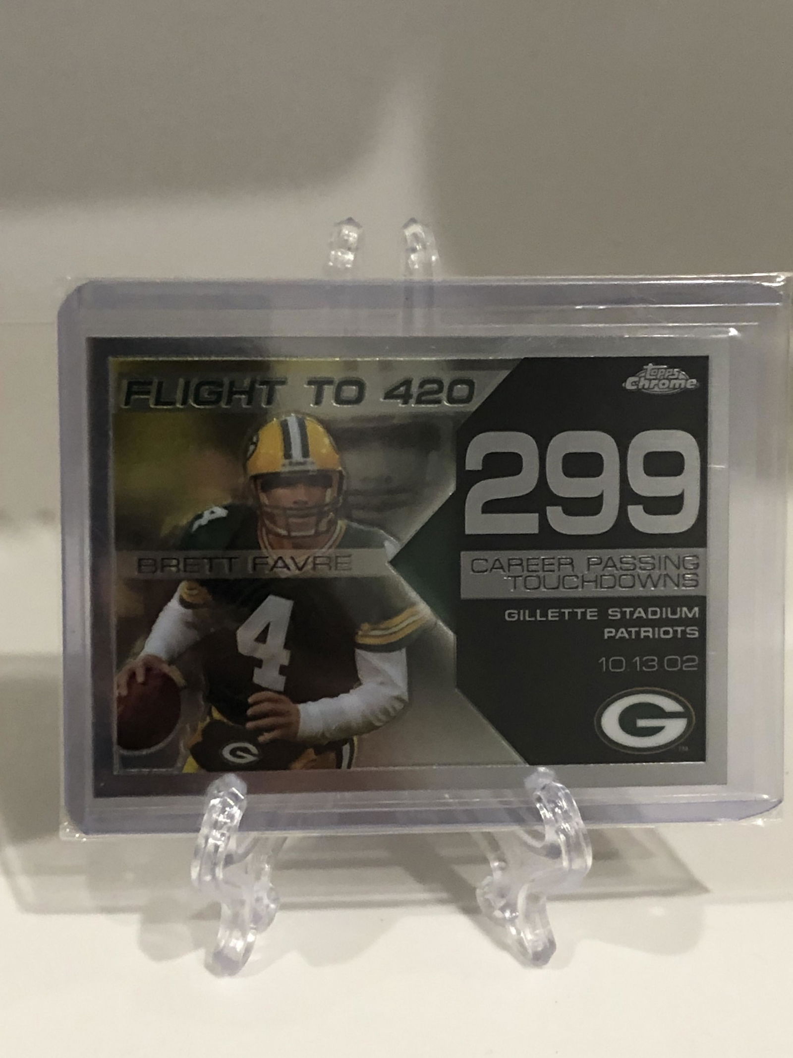 Brett Favre Topps Chrome Football Card (1 of 1)
