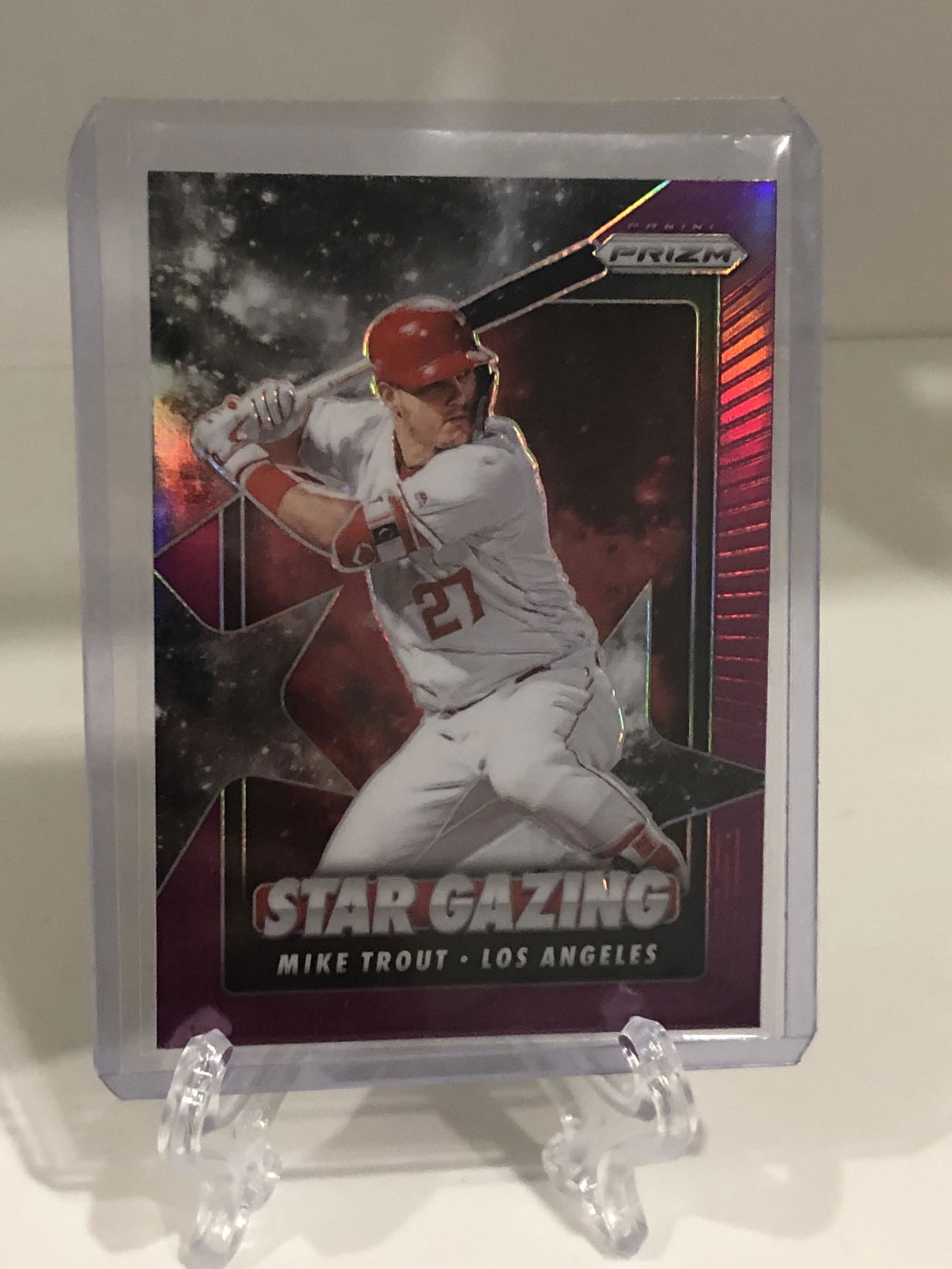 Mike Trout Pink Panini Prizm Star Gazing (1 of 1)