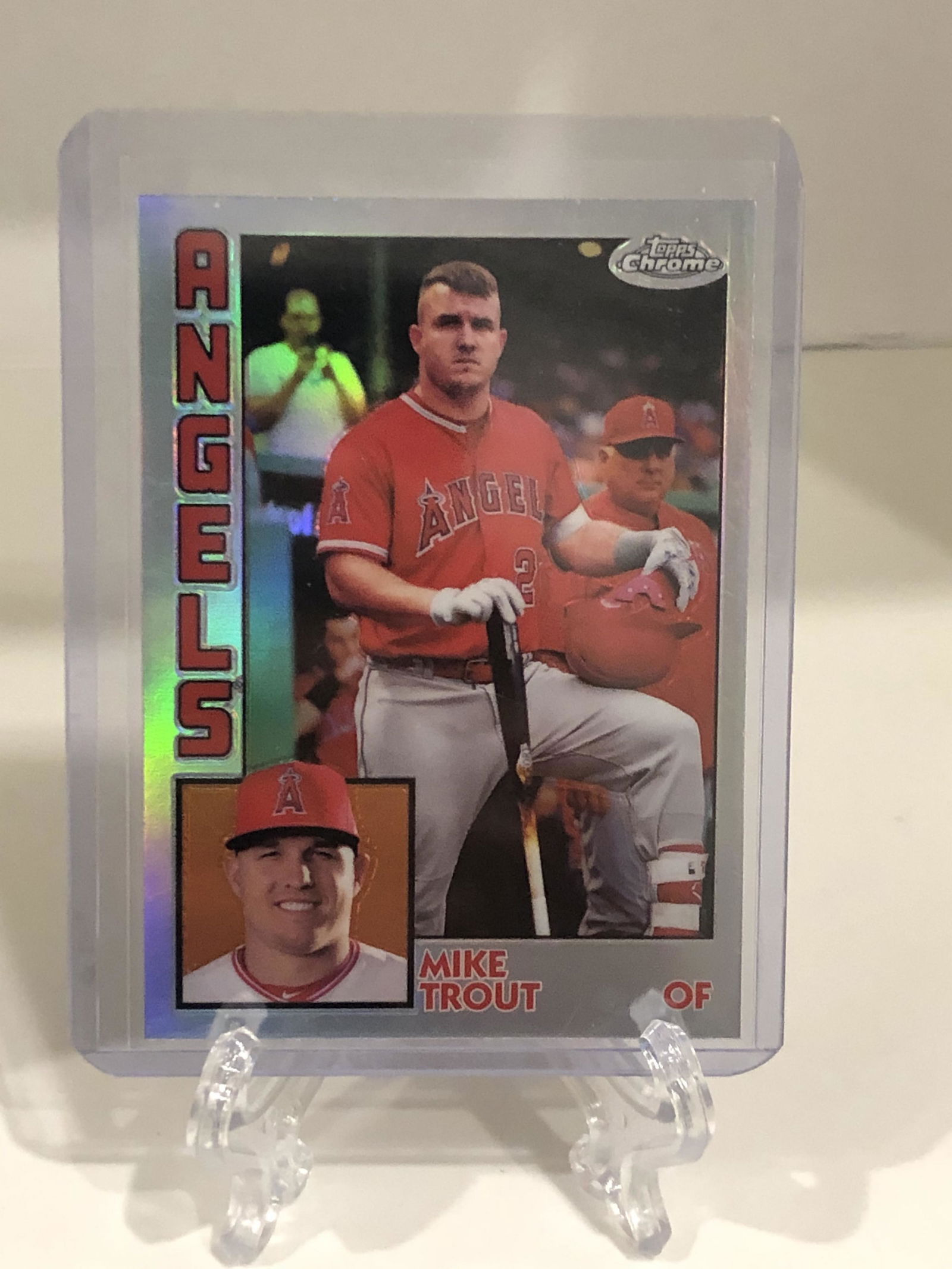 Mike Trout Topps Chrome Baseball Card (1 of 1)