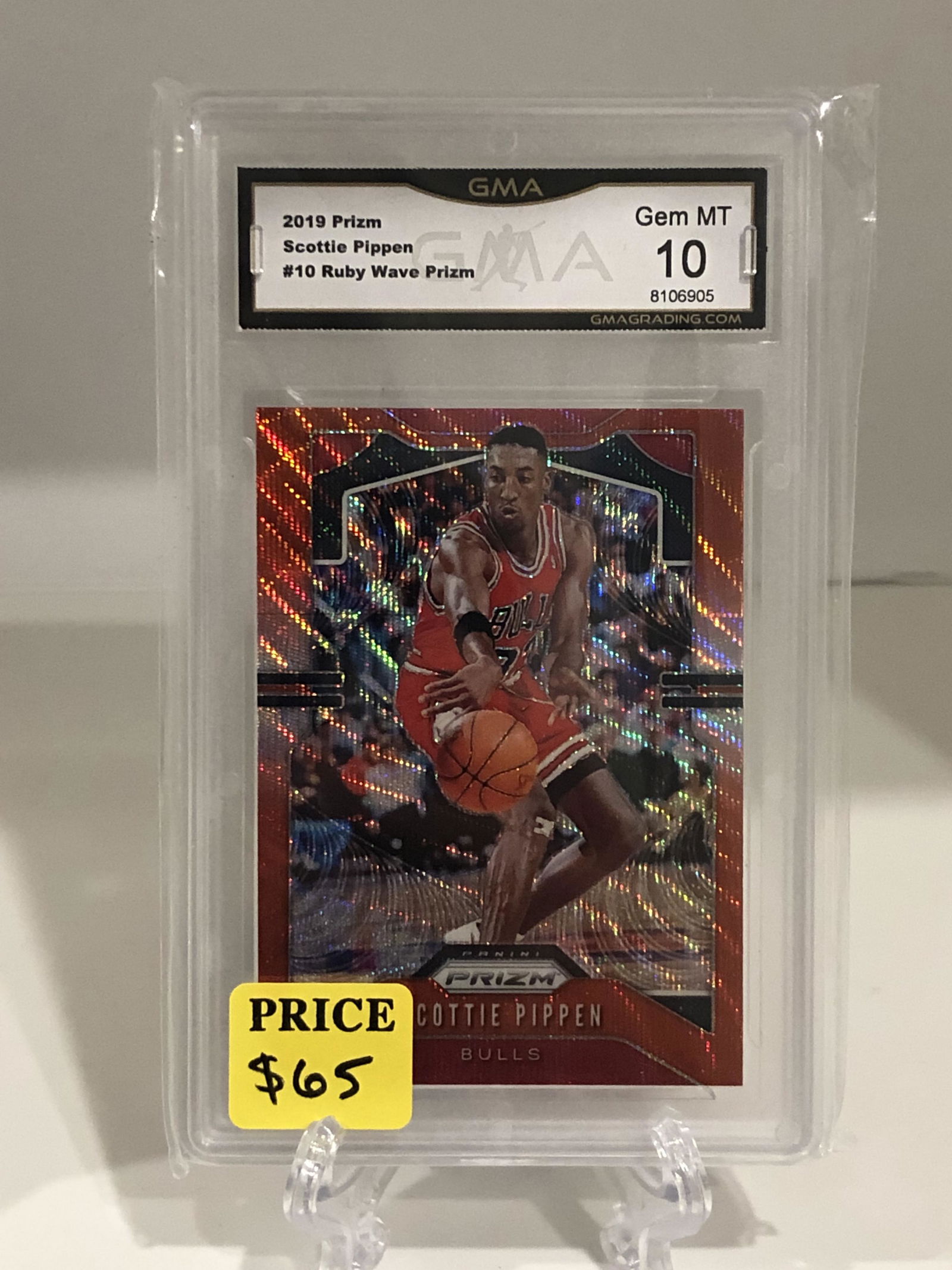 Scottie Pippen Ruby Wave Prizm GMA 10 (1 of 1)