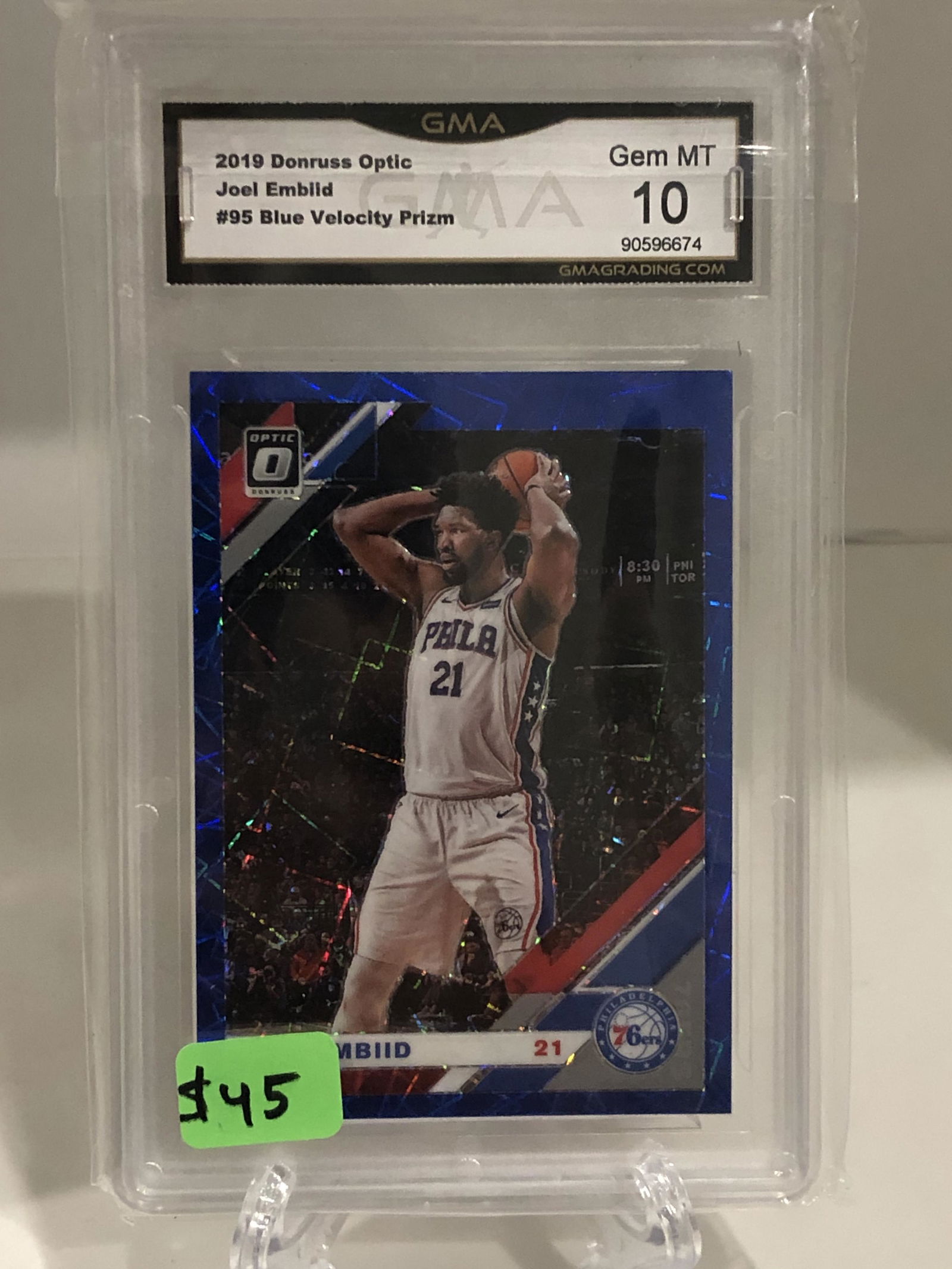 Joel Embiid Blue Velocity Prizm Optic GMA 10 (1 of 1)