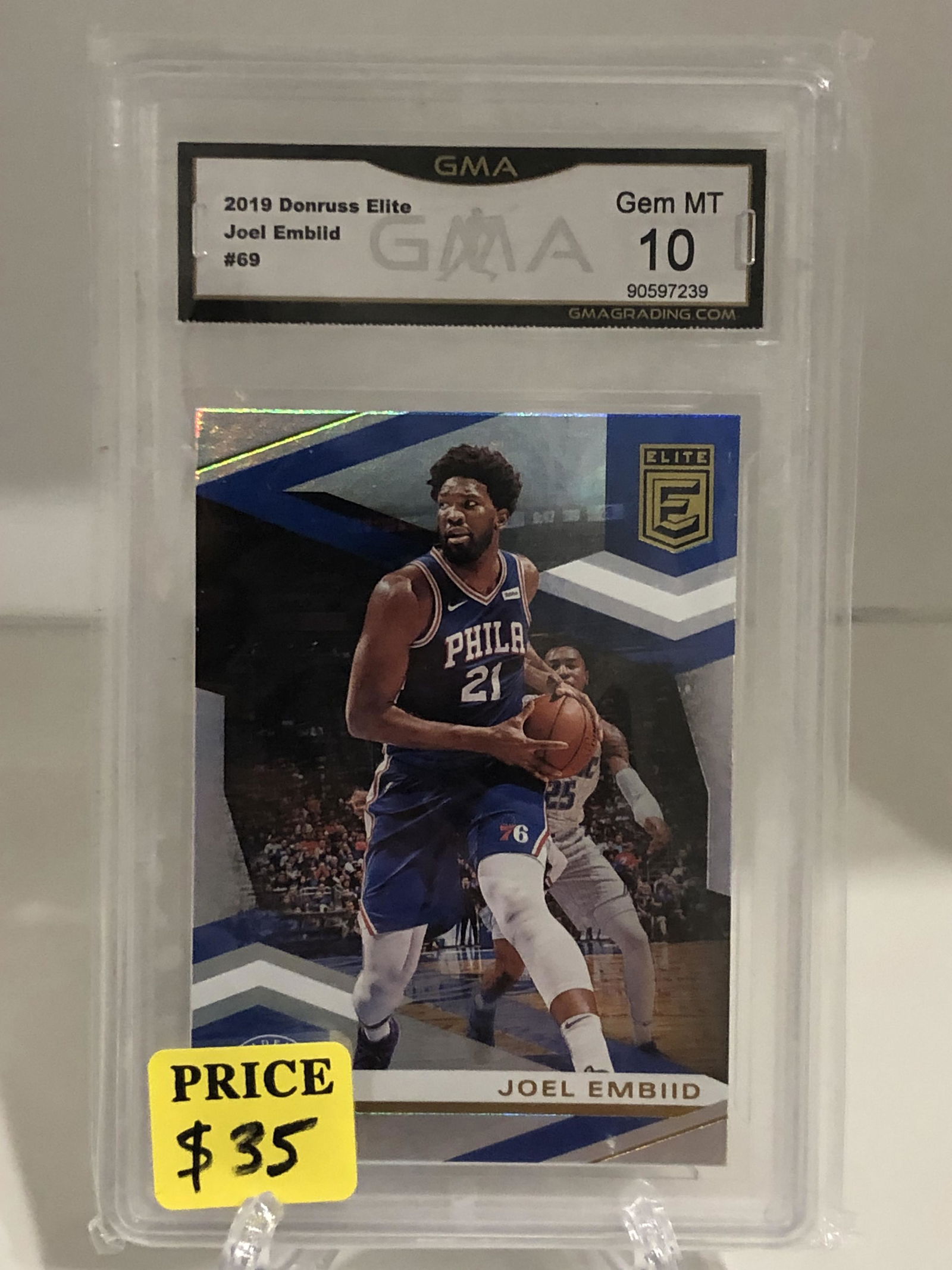 Joel Embiid Donruss Elite GMA 10 (1 of 1)