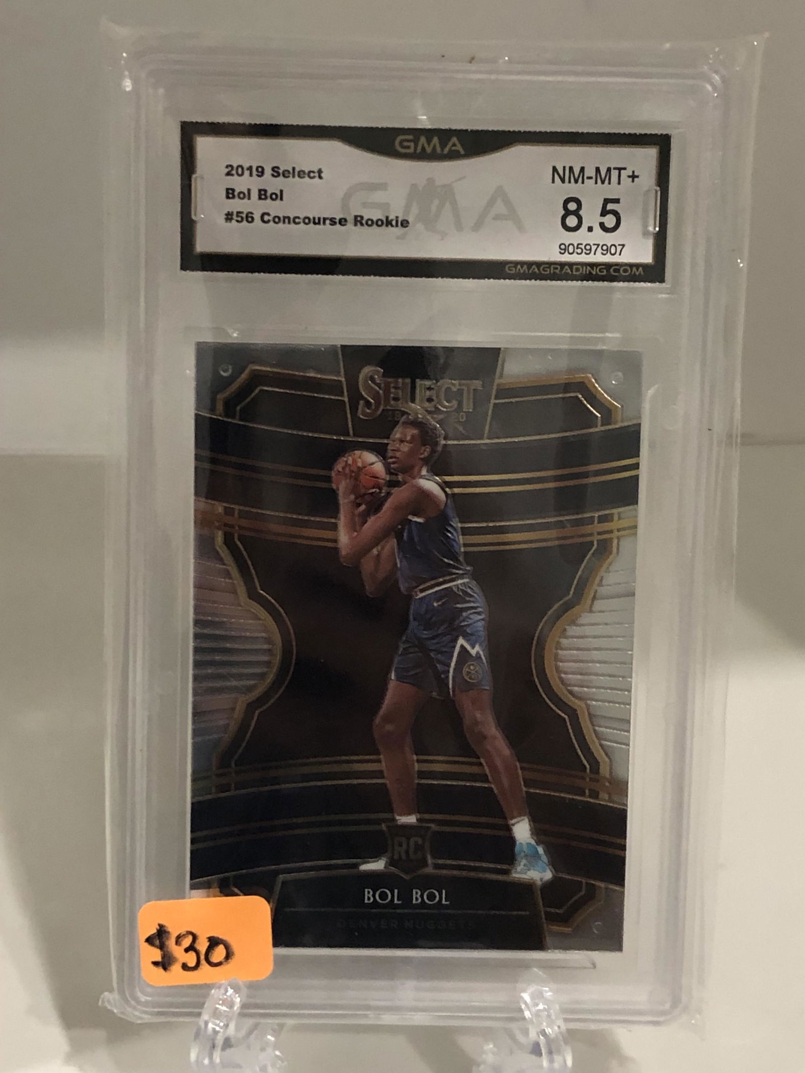 Bol Bol Concourse Panini Select Rookie GMA 8.5 (1 of 1)