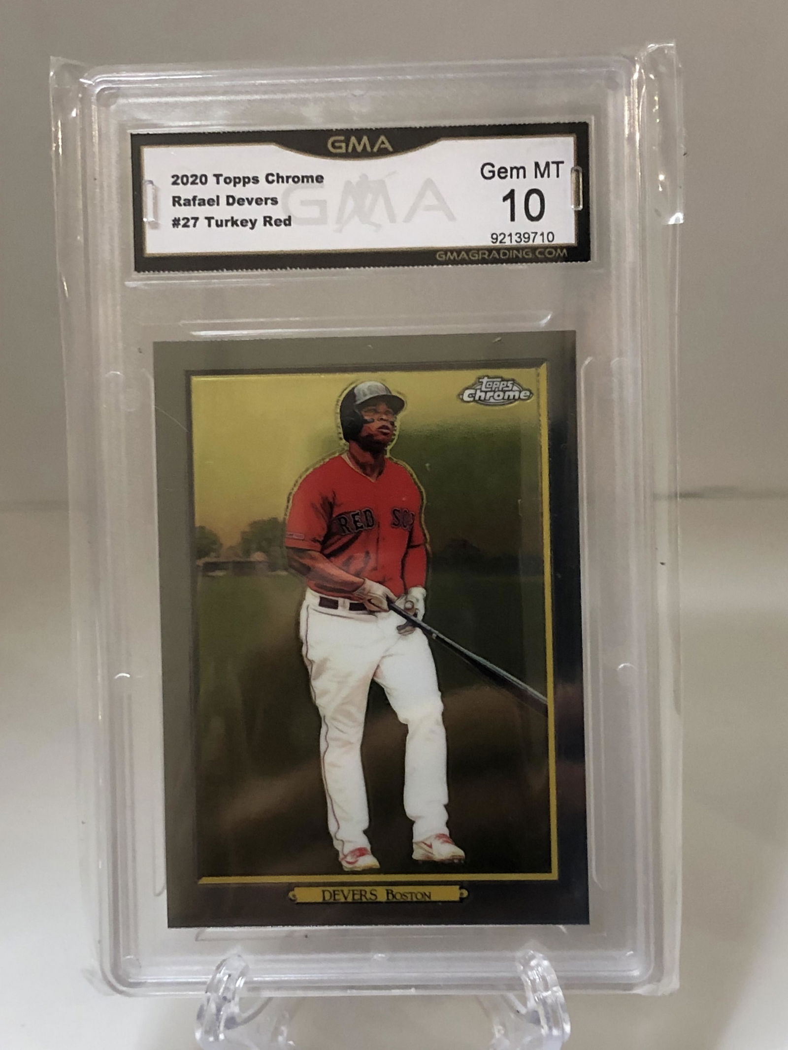 Rafael Devers Topps Chrome Turkey Red GMA 10 (1 of 1)