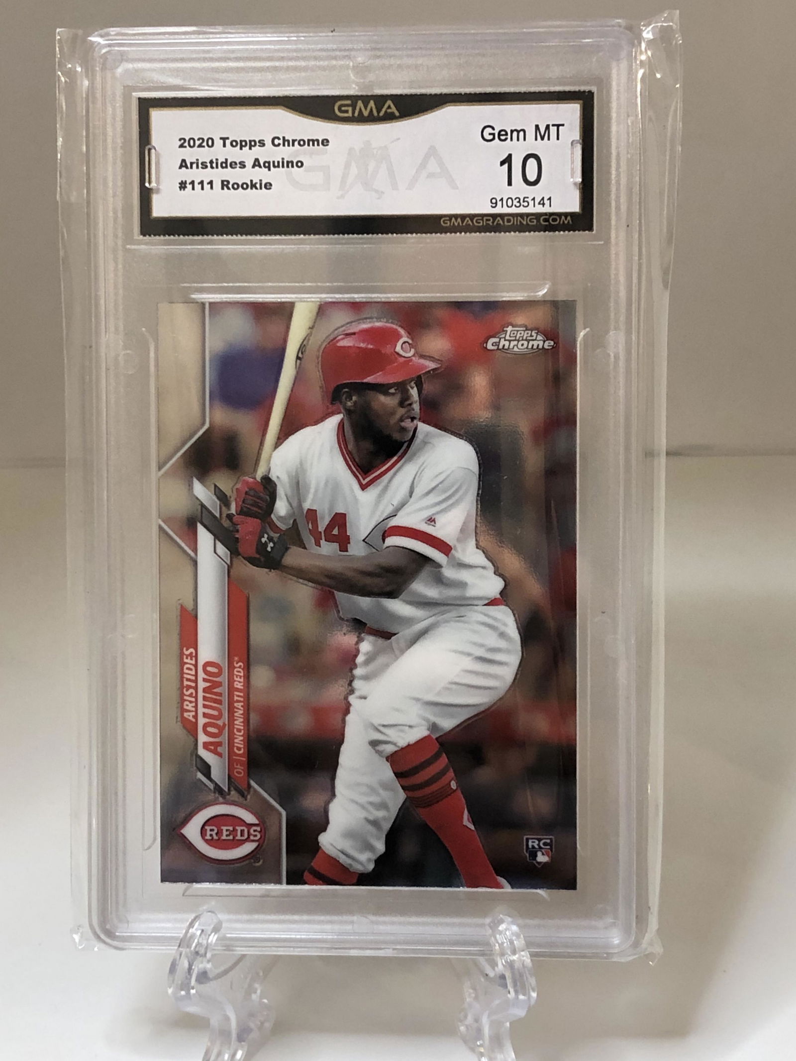 Aristides Aquino Topps Chrome Rookie GMA 10 (1 of 1)
