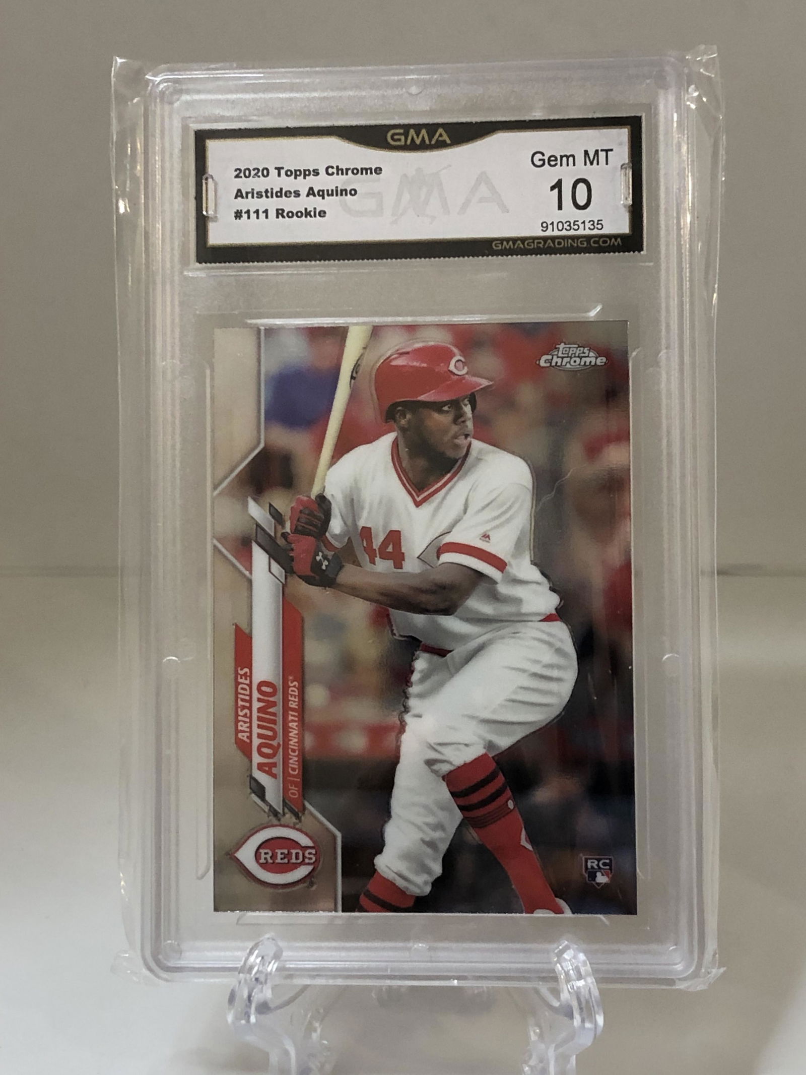 Aristides Aquino Topps Chrome Rookie GMA 10 (1 of 1)