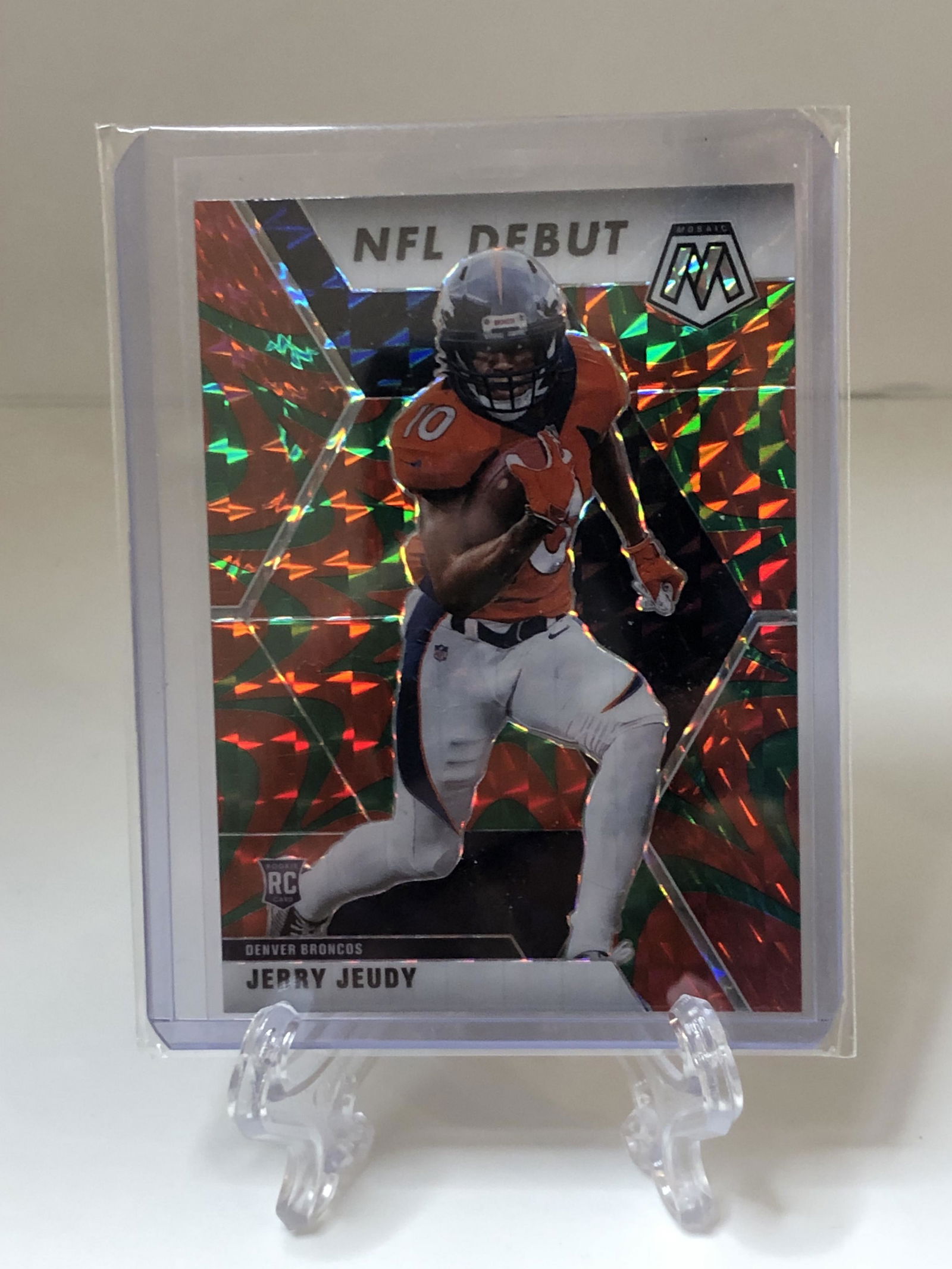 Jerry Jeudy Panini Mosaics Orange Refractor Rookie (1 of 1)