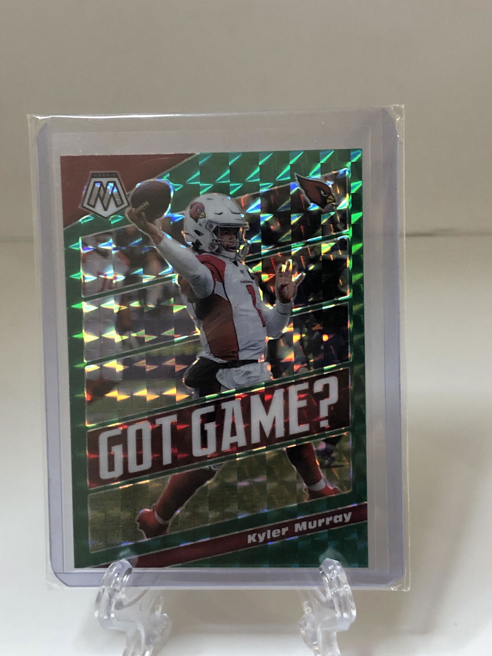 Kyler Murray Got Game Mosaic Green Refractor (1 of 1)