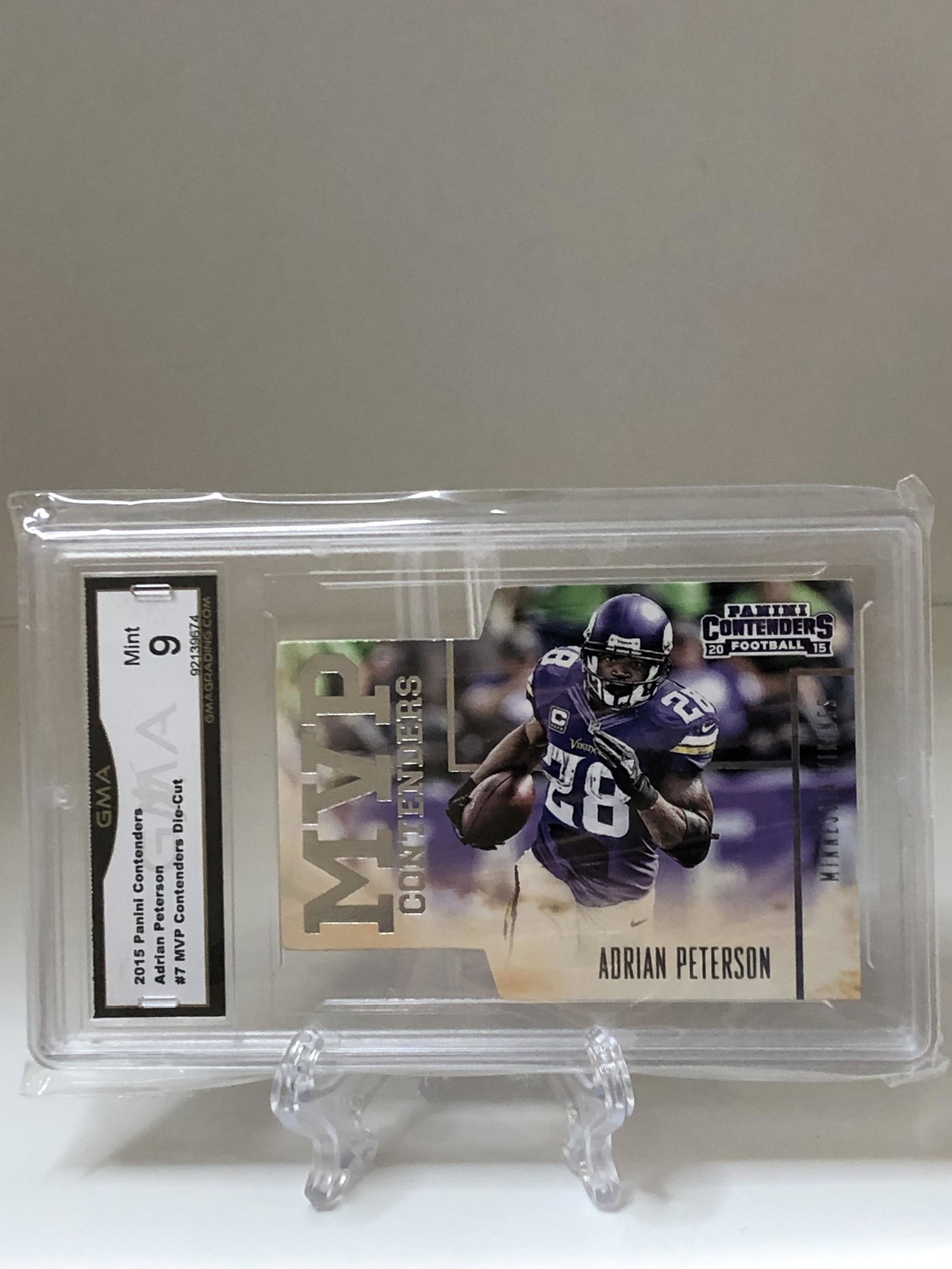 Adrian Peterson MVP Contenders Die Cut GMA 9: Adrian Peterson MVP Contenders Die Cut GMA 9