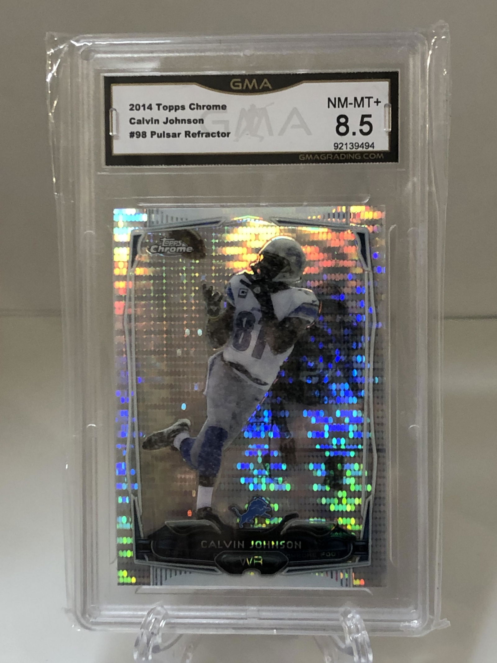 Calvin Johnson Topps Chrome Pulsar Refractor GMA 8.5 (1 of 1)