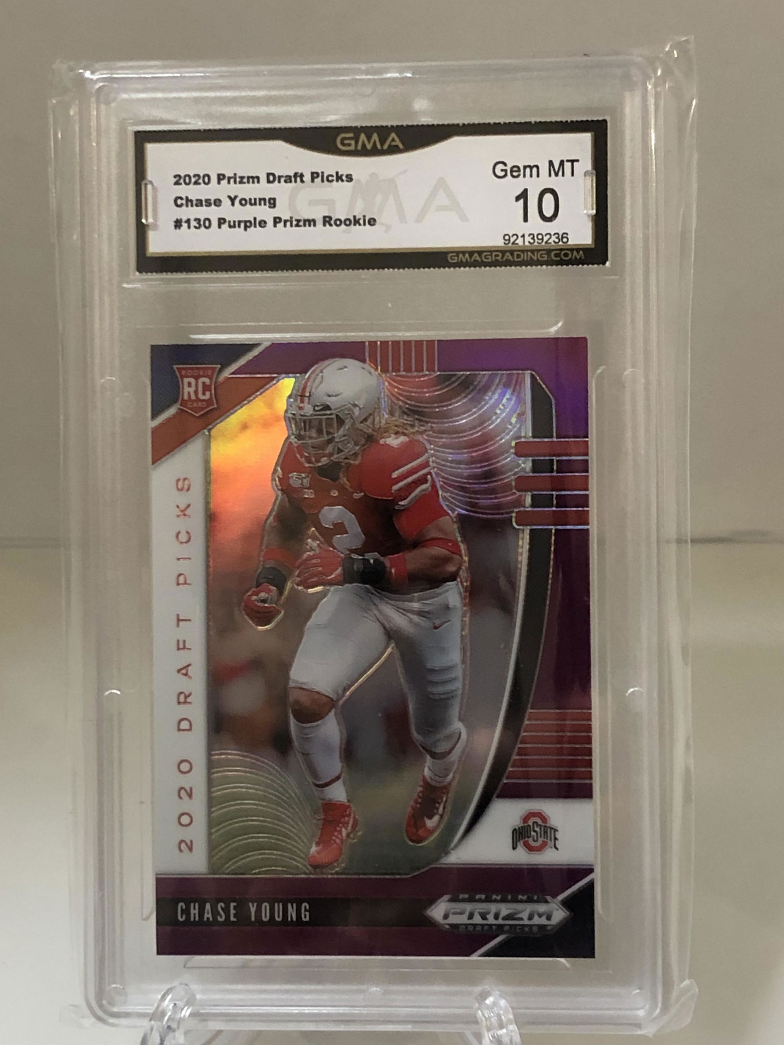 Chase Young Purple Prizm Rookie Draft Picks GMA 10 (1 of 1)