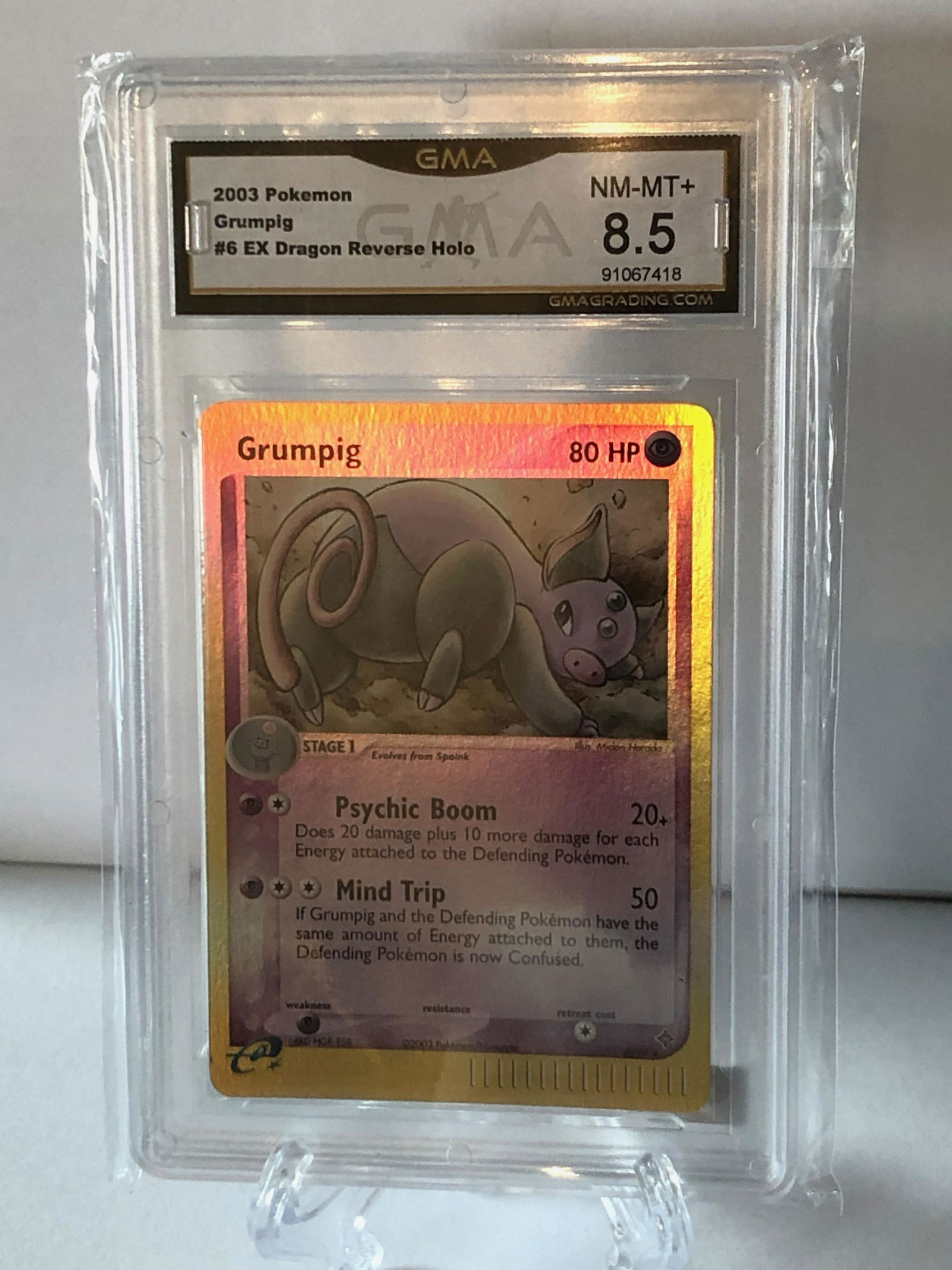 Grumpig EX Dragon Reverse Holo GMA 8.5 (1 of 1)