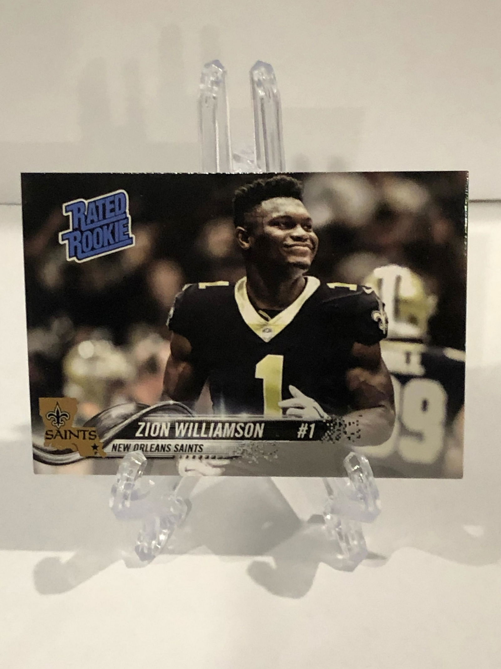 zion williamson rated rookie football card (1 of 1)