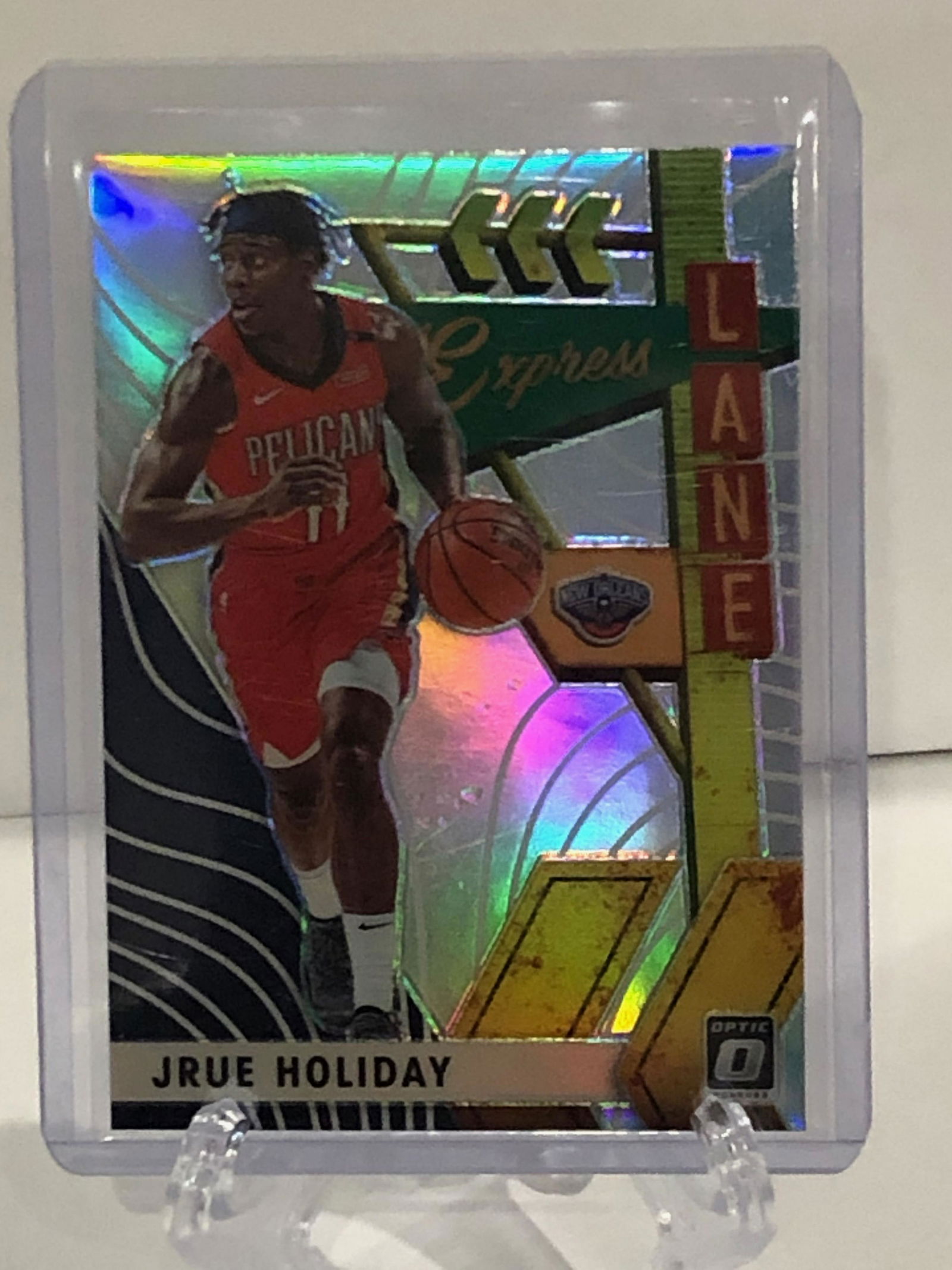 optic express lane jrue holidayy basketball card (1 of 1)