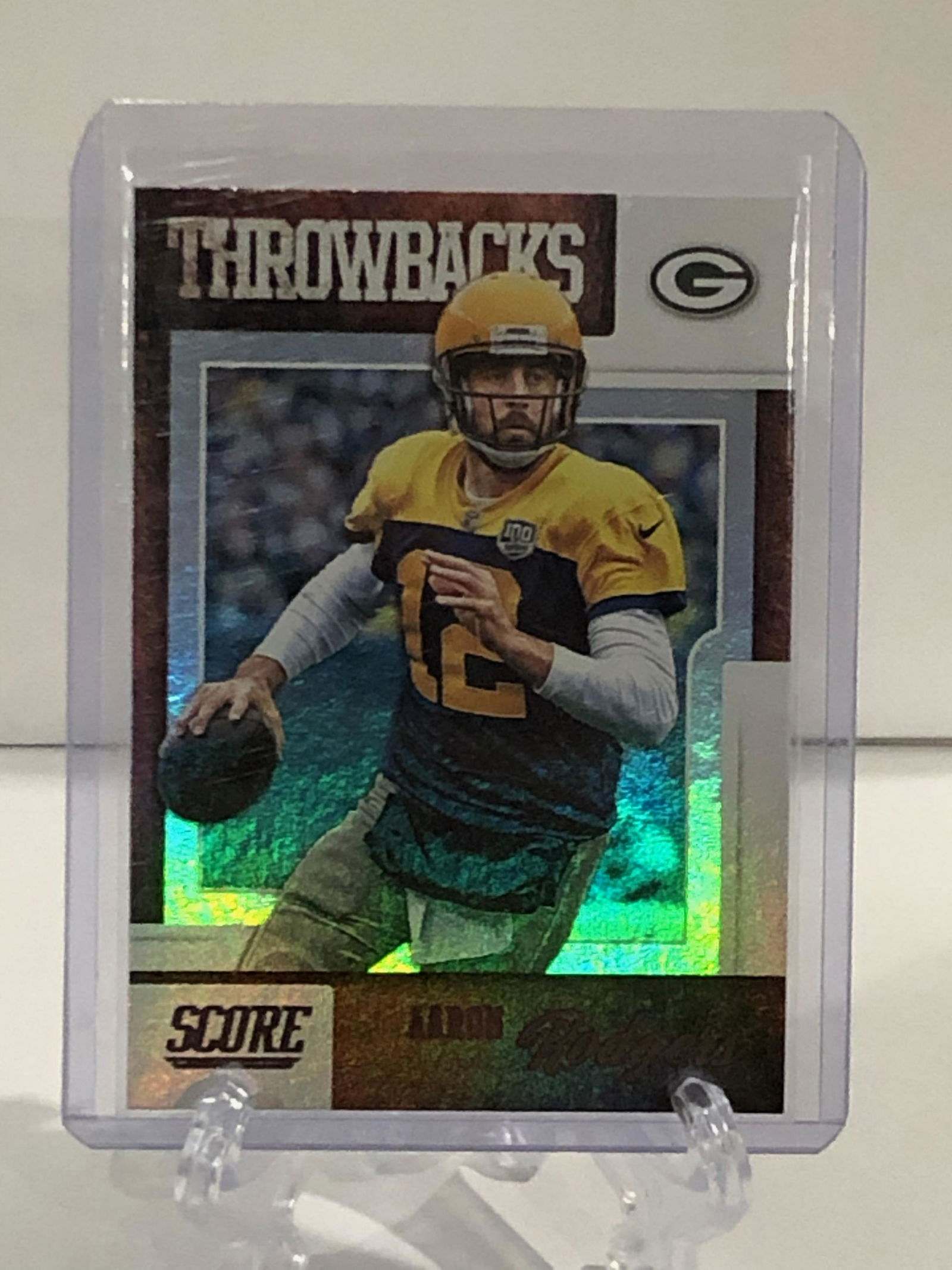 score throwbacks aaron rodgers packers holo (1 of 1)