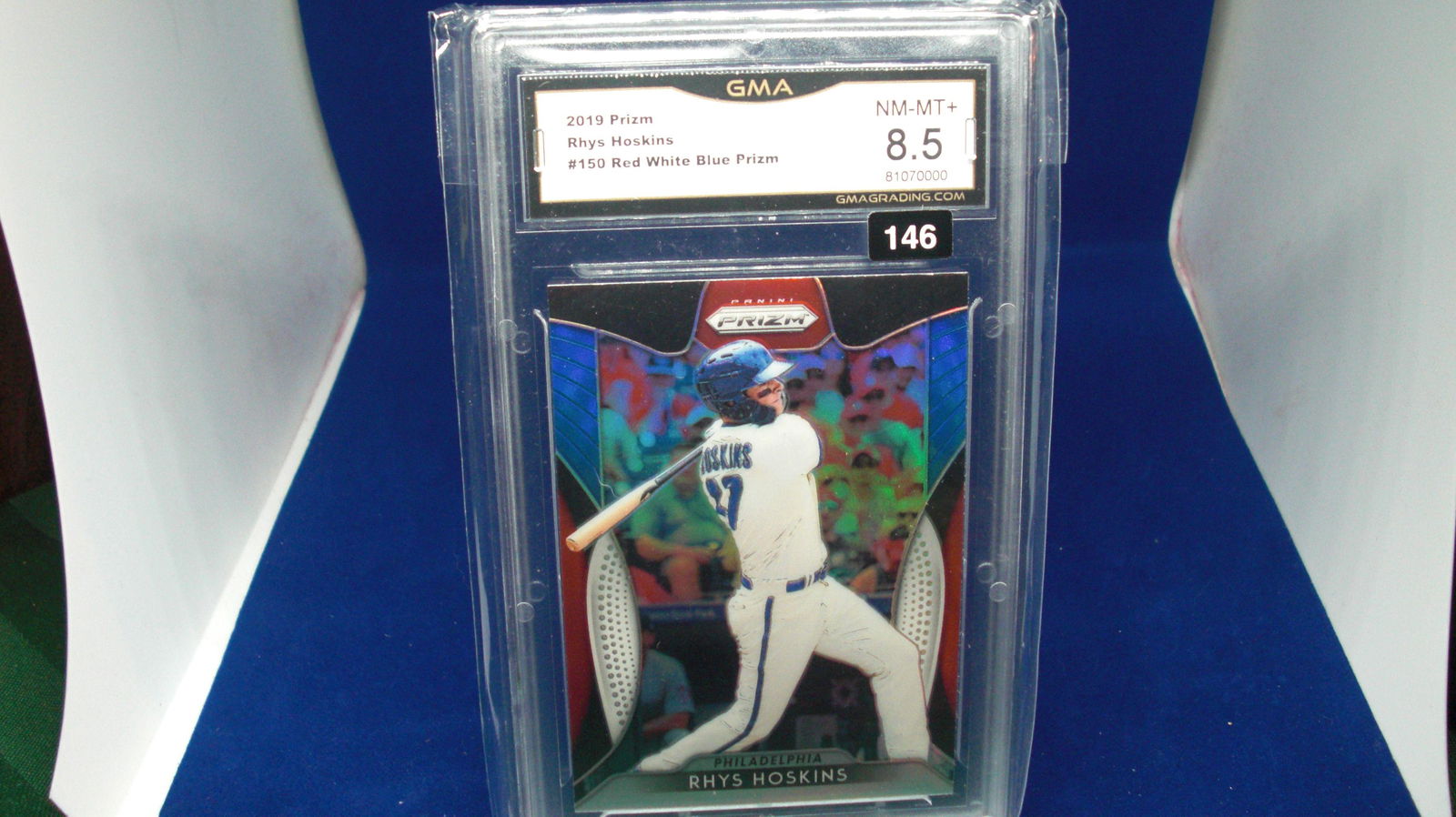 gma graded 2019 rhys hoskins mint 8.5 red whtie blue (1 of 1)