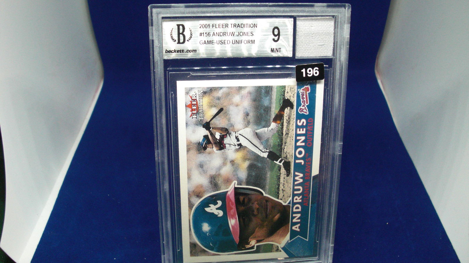 beckett graded 2001 andrew jones jersey mint 9 (1 of 1)