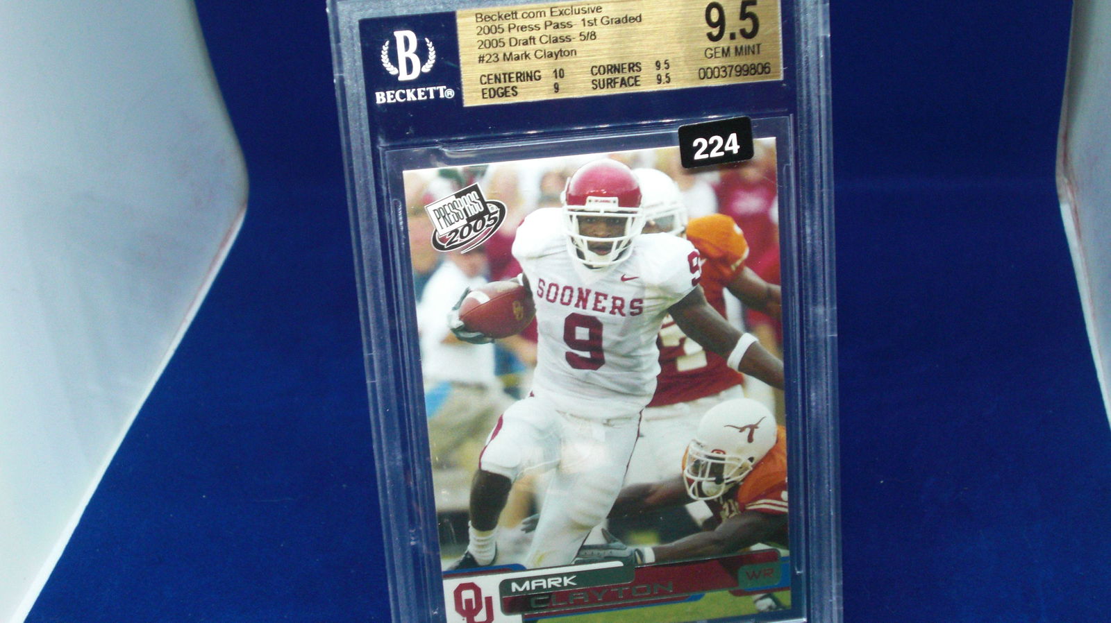 beckett graded mark clayton mint 9.5 (1 of 1)