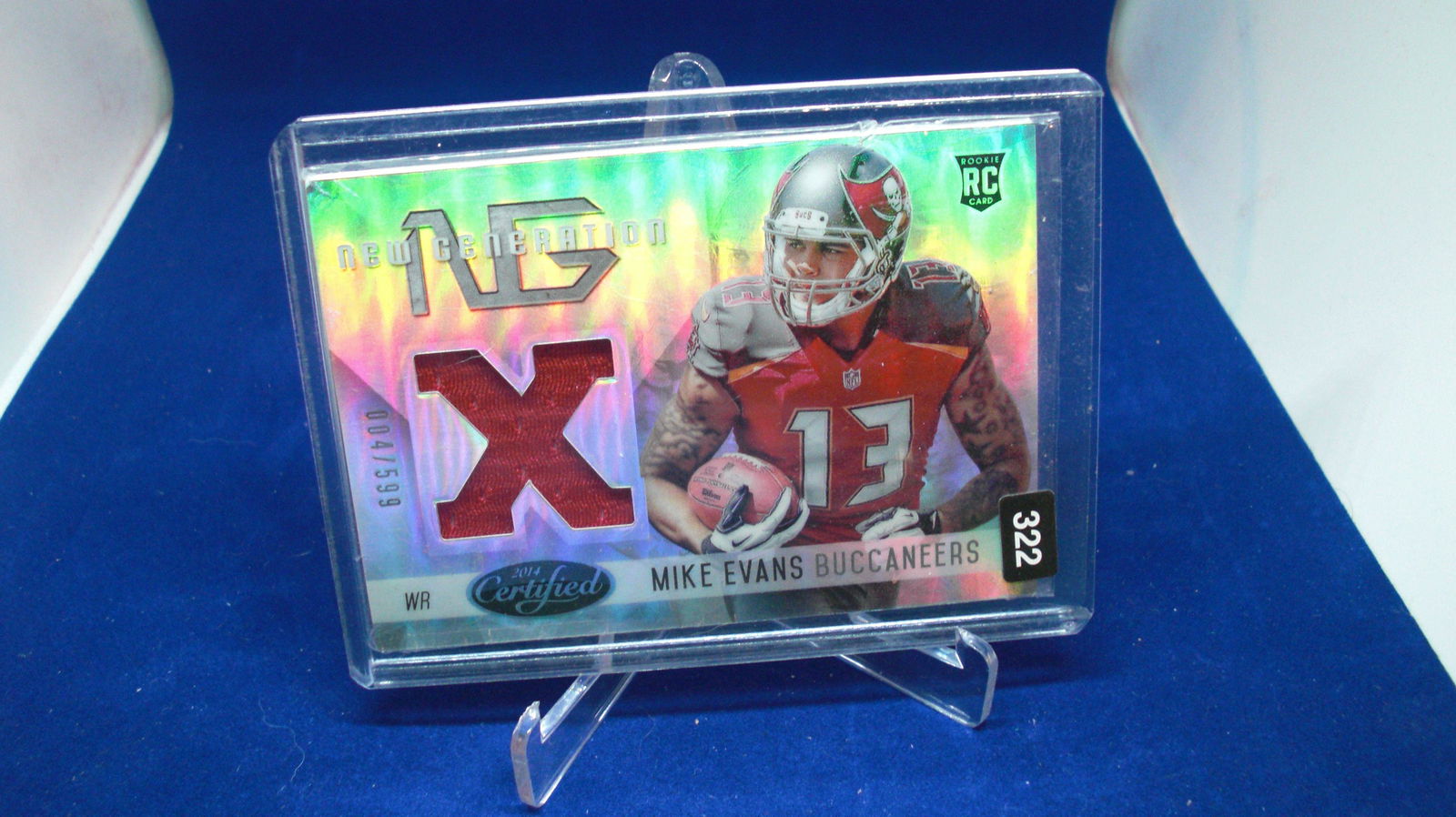 mike evans rookie jersey #004/599 new generation (1 of 1)