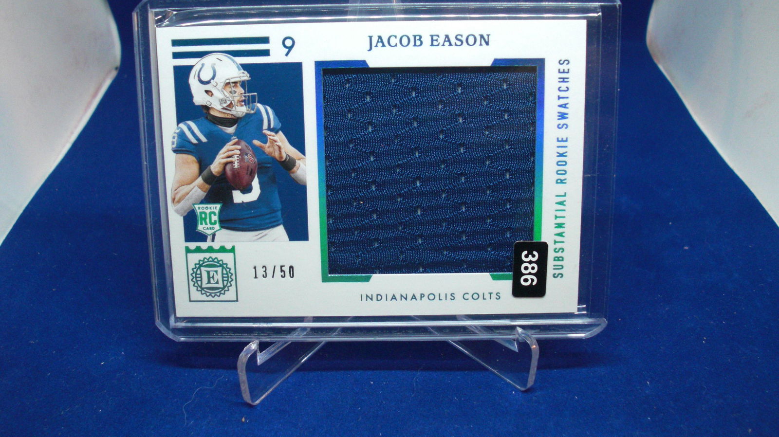 jacob eason jersey #13/50 rookie (1 of 1)