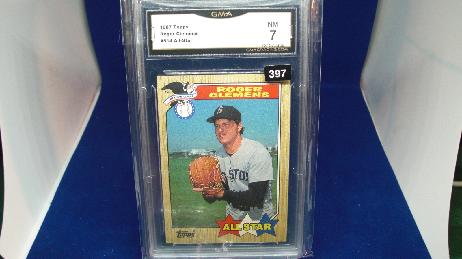gma graded 1987 roger clemens mint 7: nice graded card