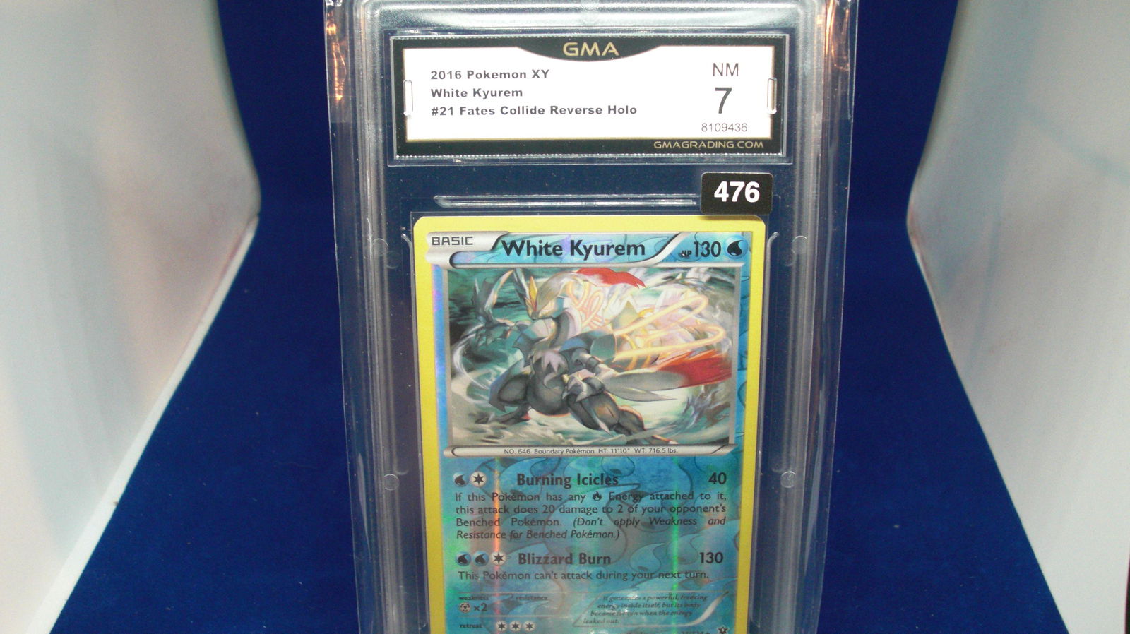 gma graded 2016 pokemon xy white kyurem mint 7 (1 of 1)