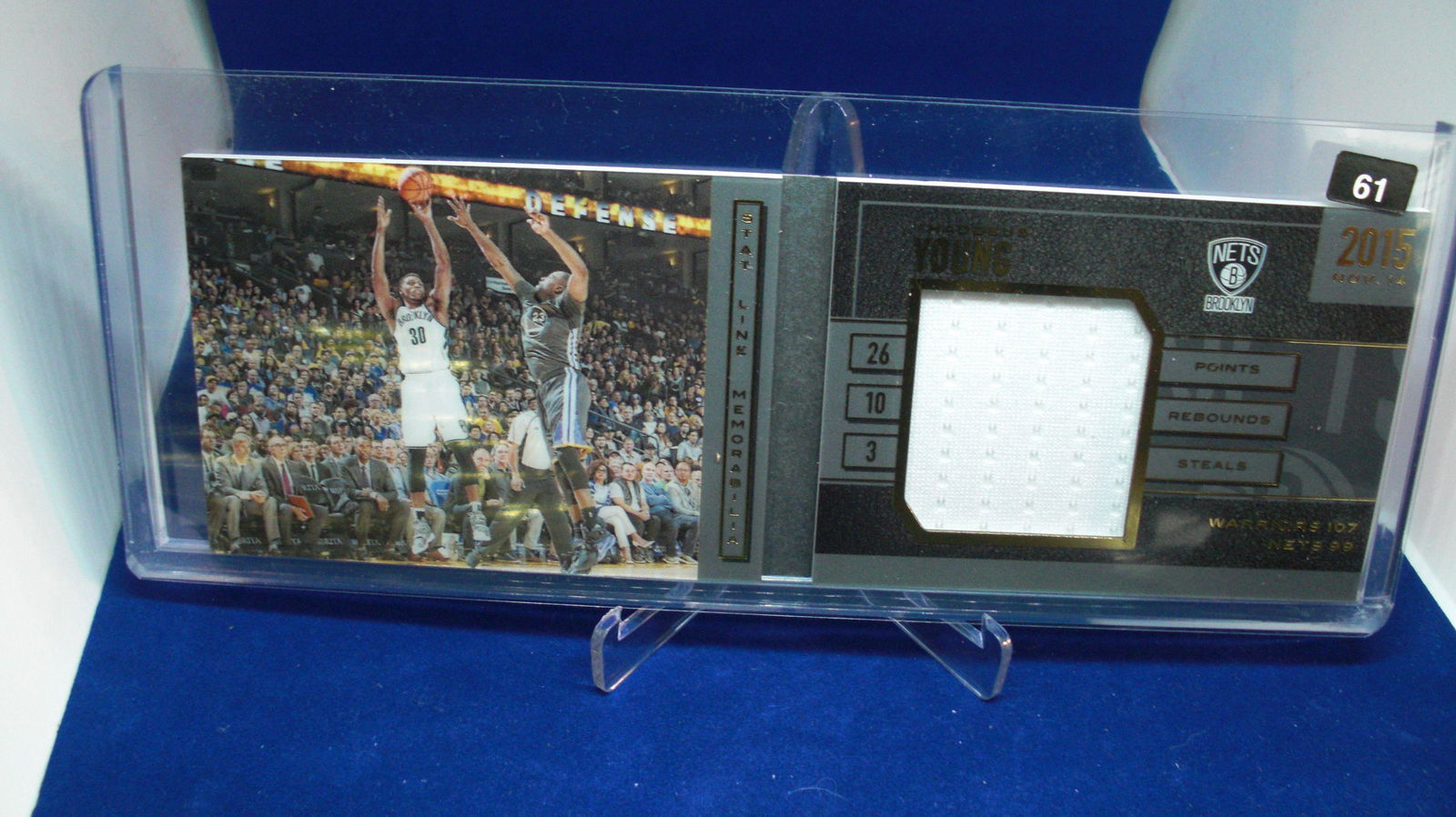 thaddeus young stat line memorabilla #010/149 (1 of 1)