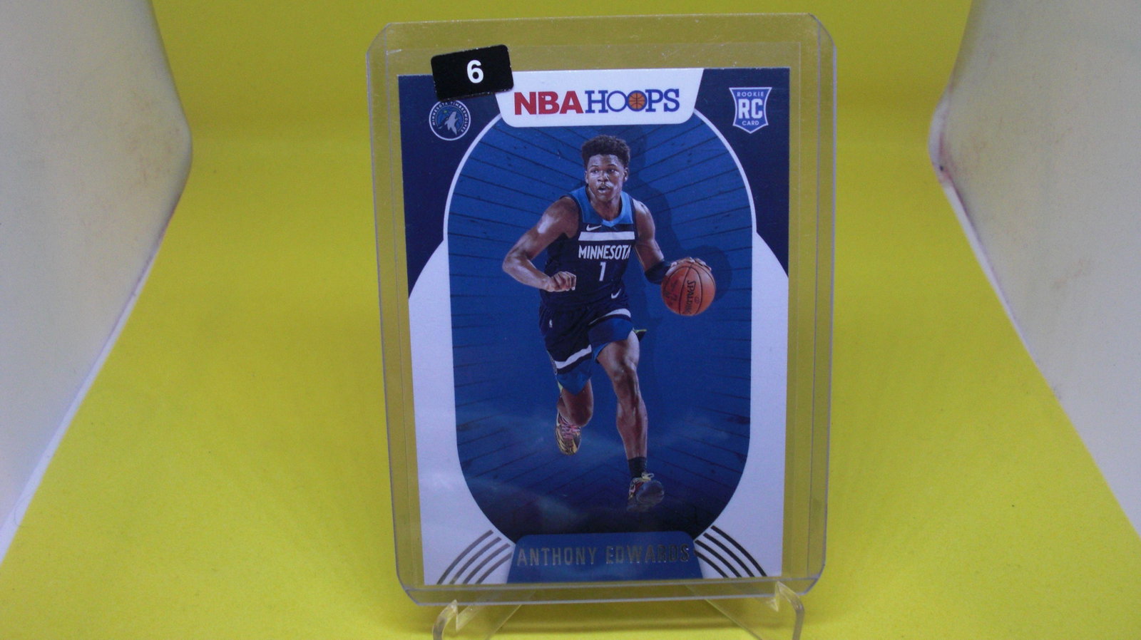 anthony edwards rookie: in top loader