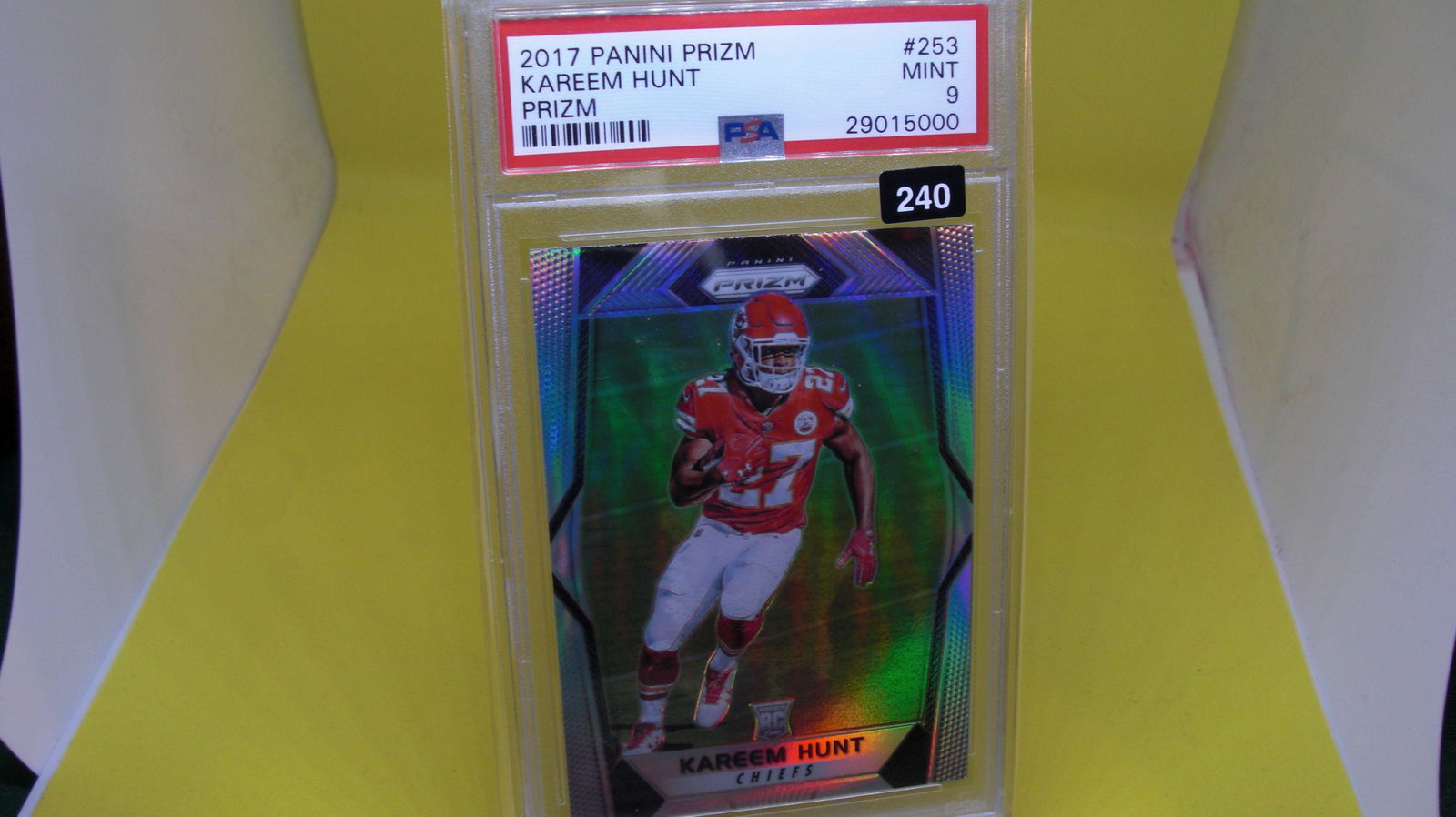 psa graded 2017 kareem hunt prizm mint 9 (1 of 1)