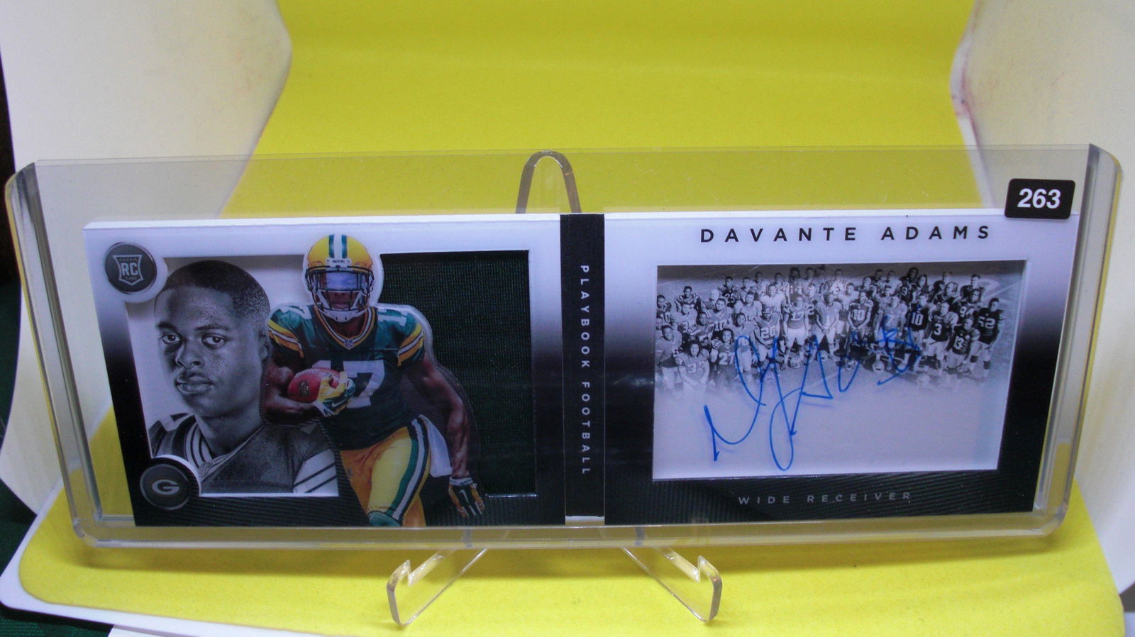 davante adams auto rookie #08/25 playbook (1 of 1)