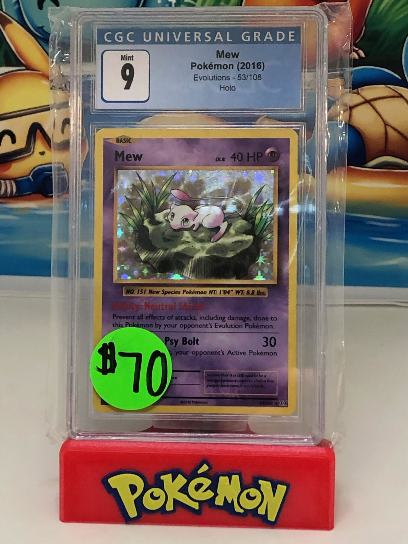 pokemon holo mew cgc 9 (1 of 1)