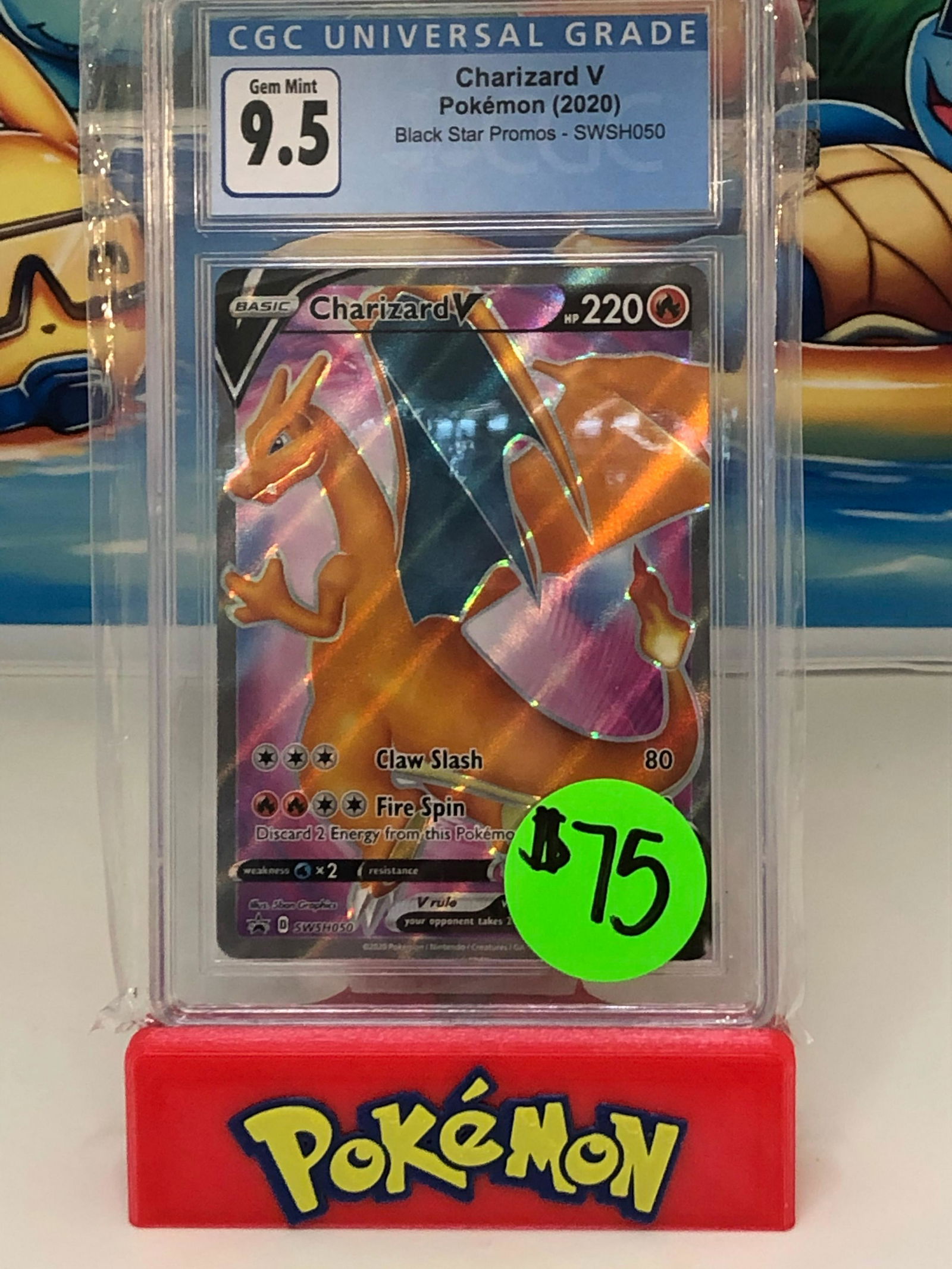 pokemon holo charizard V cgc 9.5 (1 of 1)