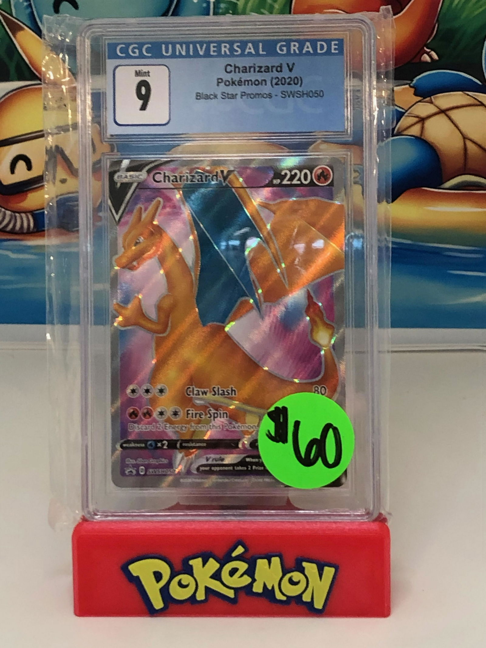 pokemon holo charizard V cgc 9 (1 of 1)