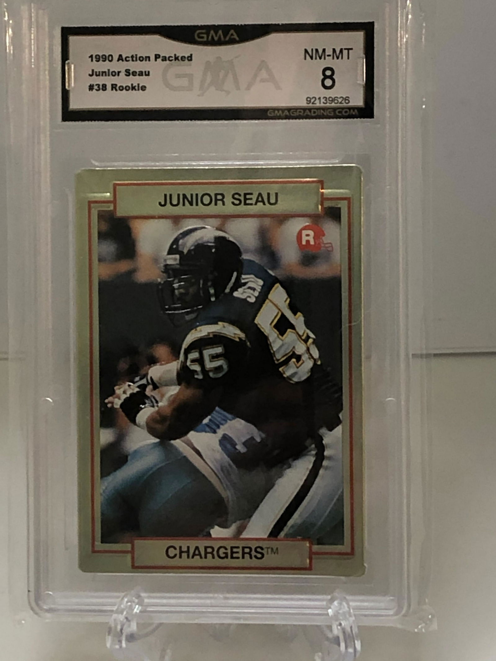 action packed junior seau rookie gma 8 (1 of 1)