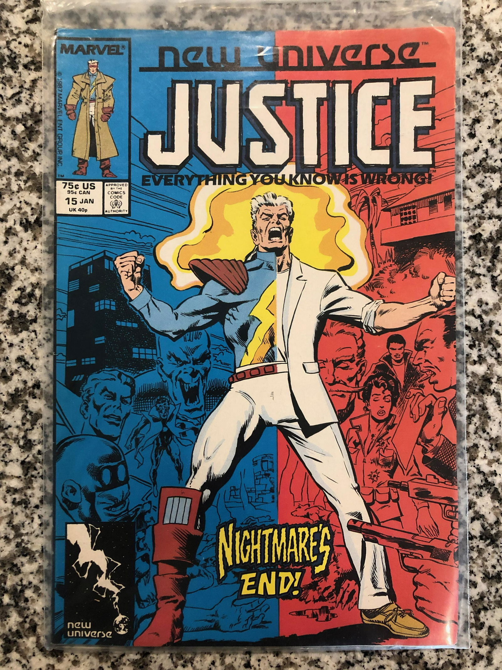 marvel new universe justice comic book (1 of 1)
