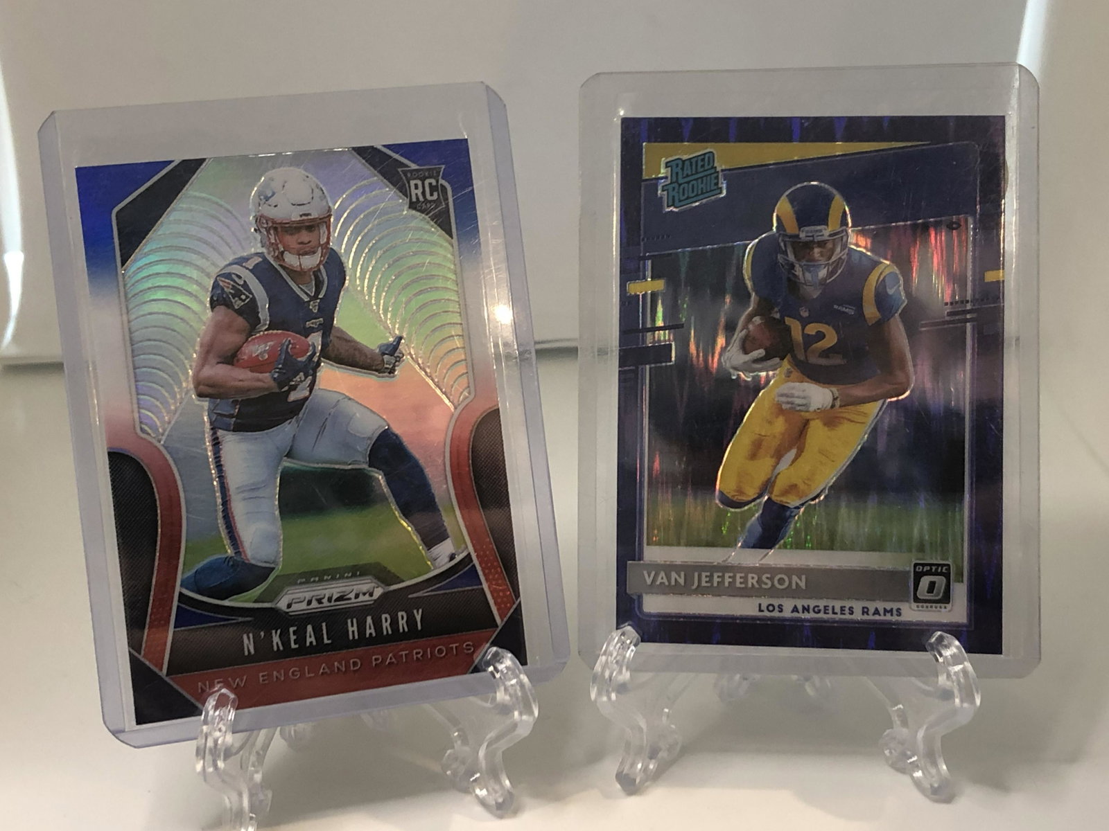 van jefferson / n'keal harry roookie football cards: sports trading card