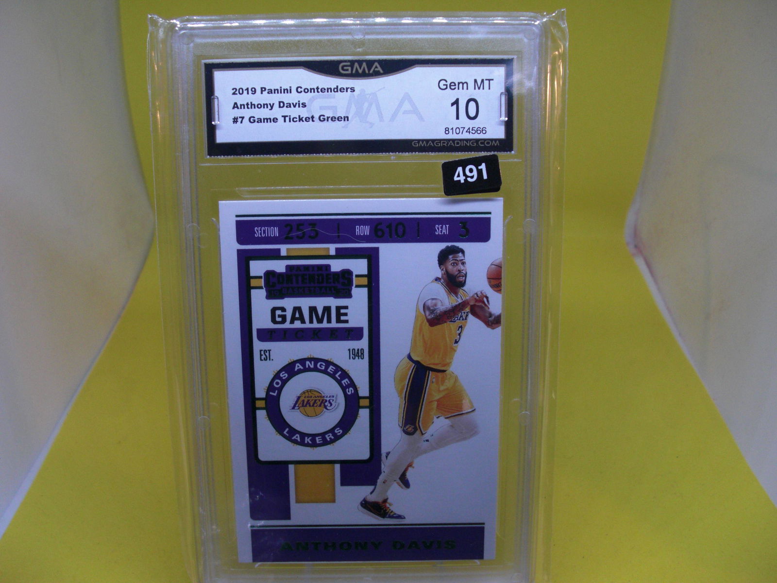 gma graded 2019 anthony davis game ticket mint 10 (1 of 1)