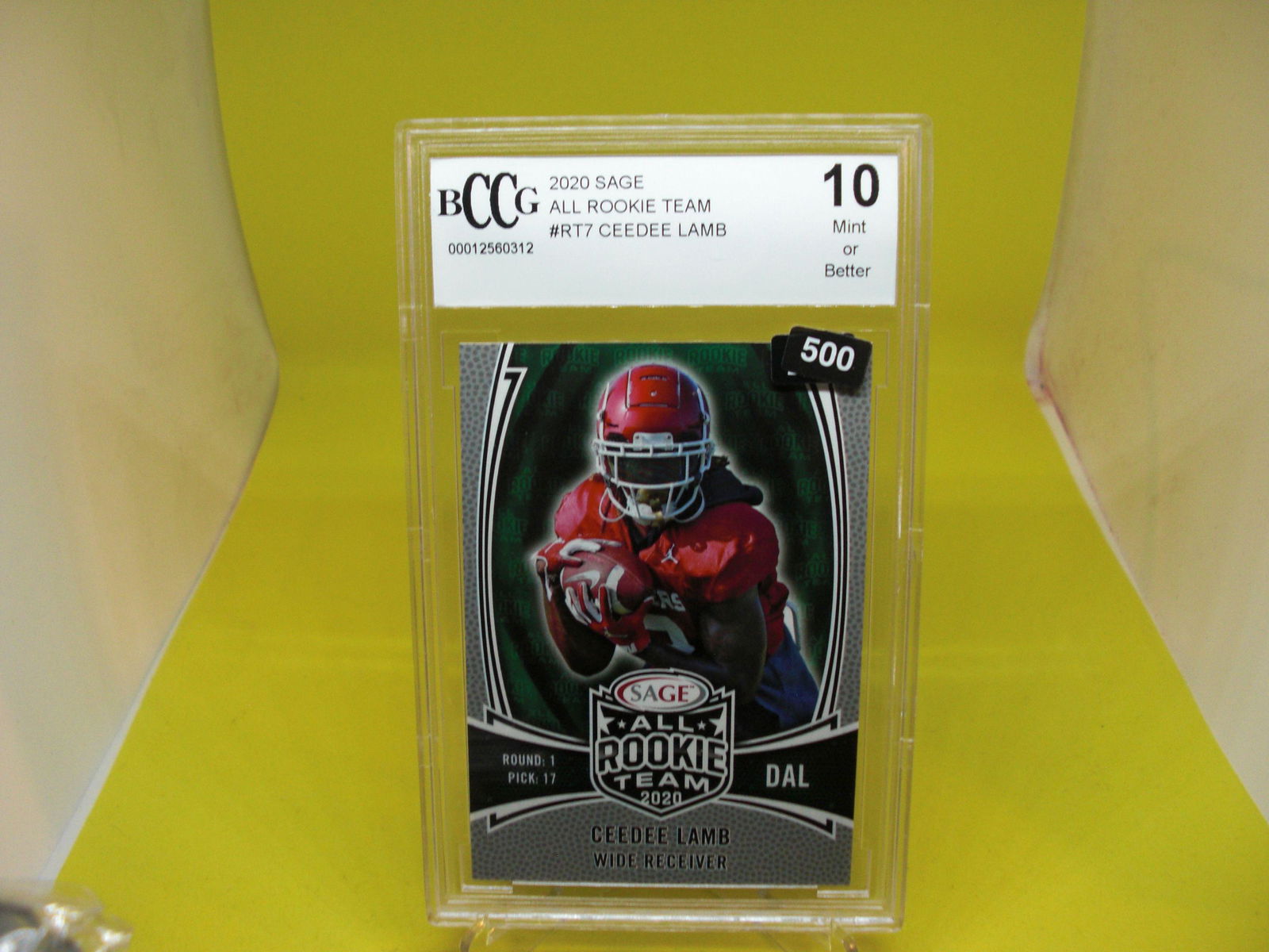 beckett graded 2020 ceedee lamb rookie mint 10 (1 of 1)