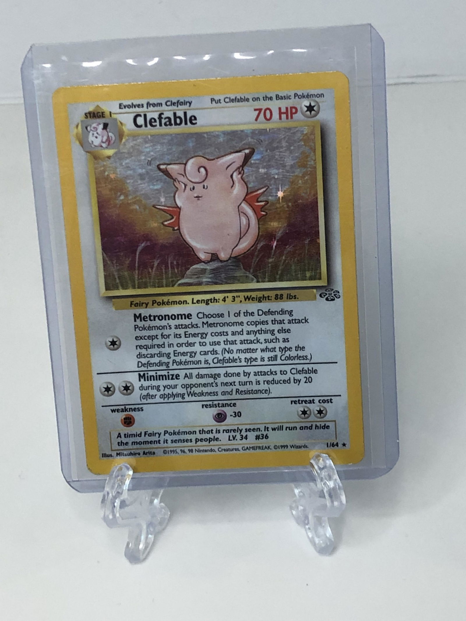 Vintage Jungle Holo Clefable  MP (1 of 1)