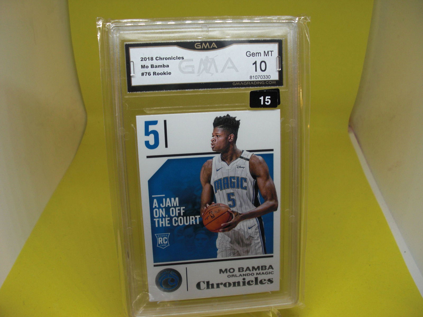 gma graded 2018 mo bamba mint 10 rookie (1 of 1)