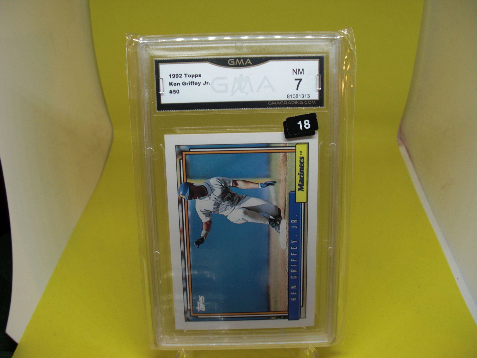 gma graded 1992 ken griffey jr mint 7: nice graded card