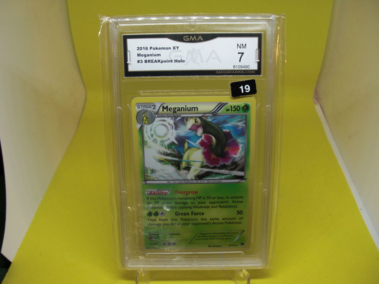 gma graded 2016 pokemon xy meganium breakpoint holo (1 of 1)