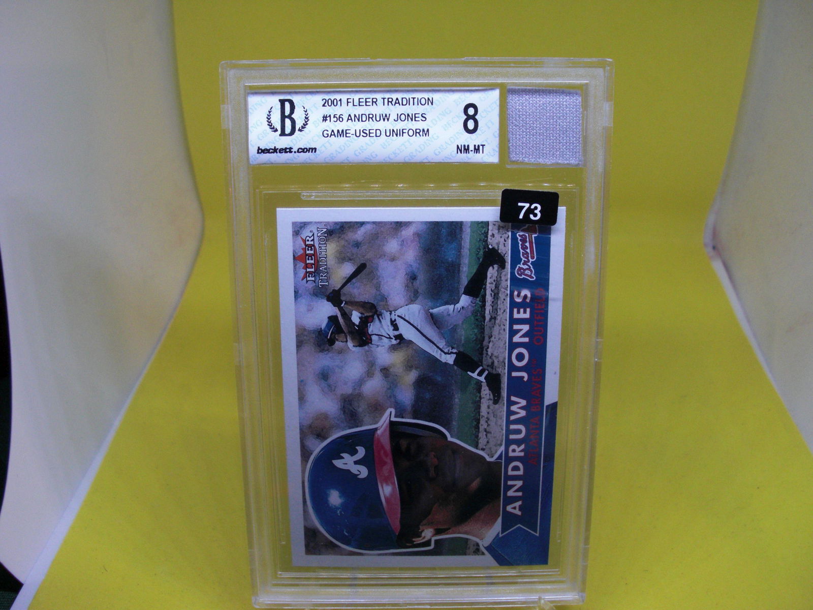 beckett graded 2001 andrew jones jersey mint 8 (1 of 1)