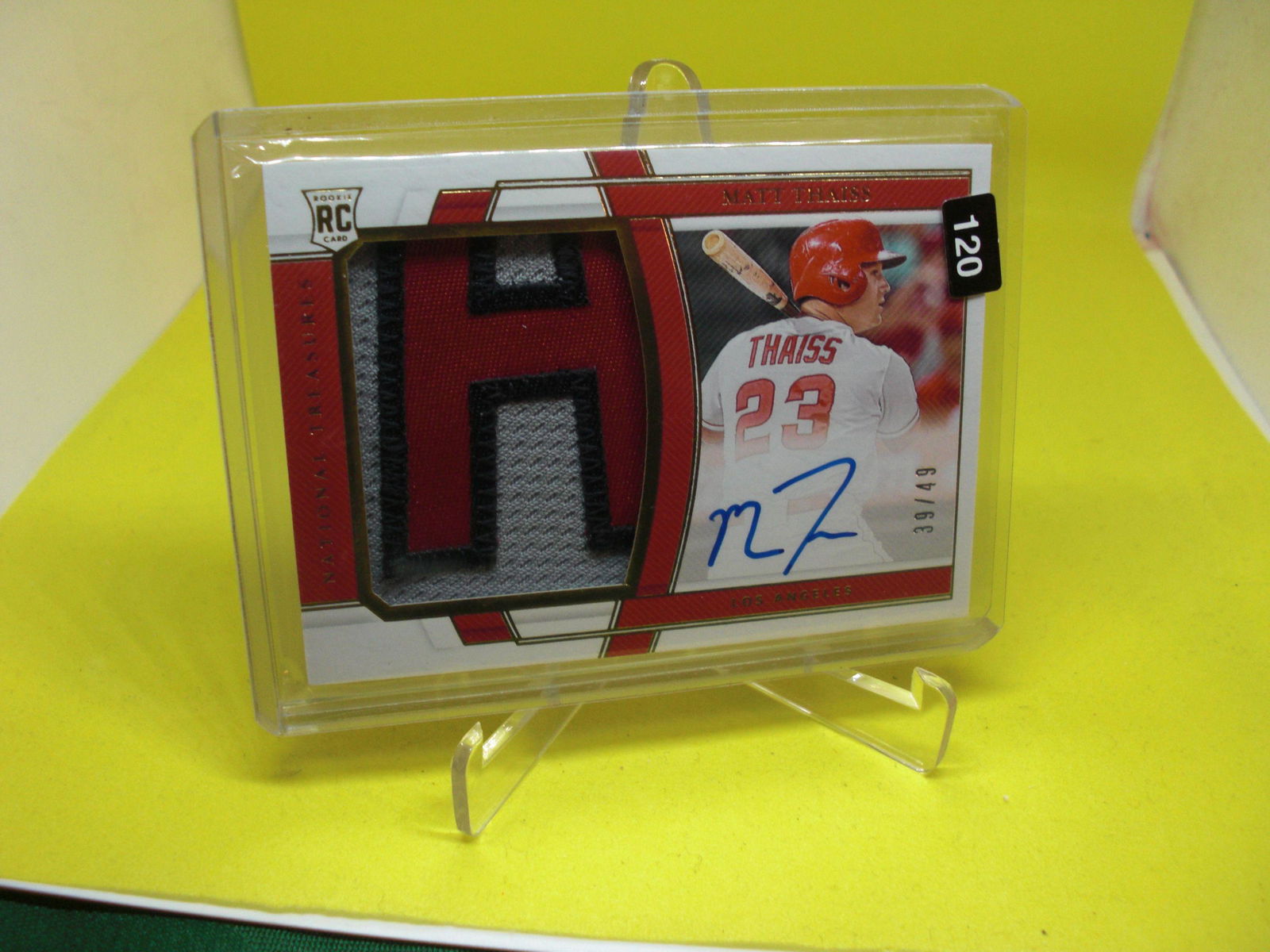 matt thaiss signature/auto rookie 339/49 national (1 of 1)