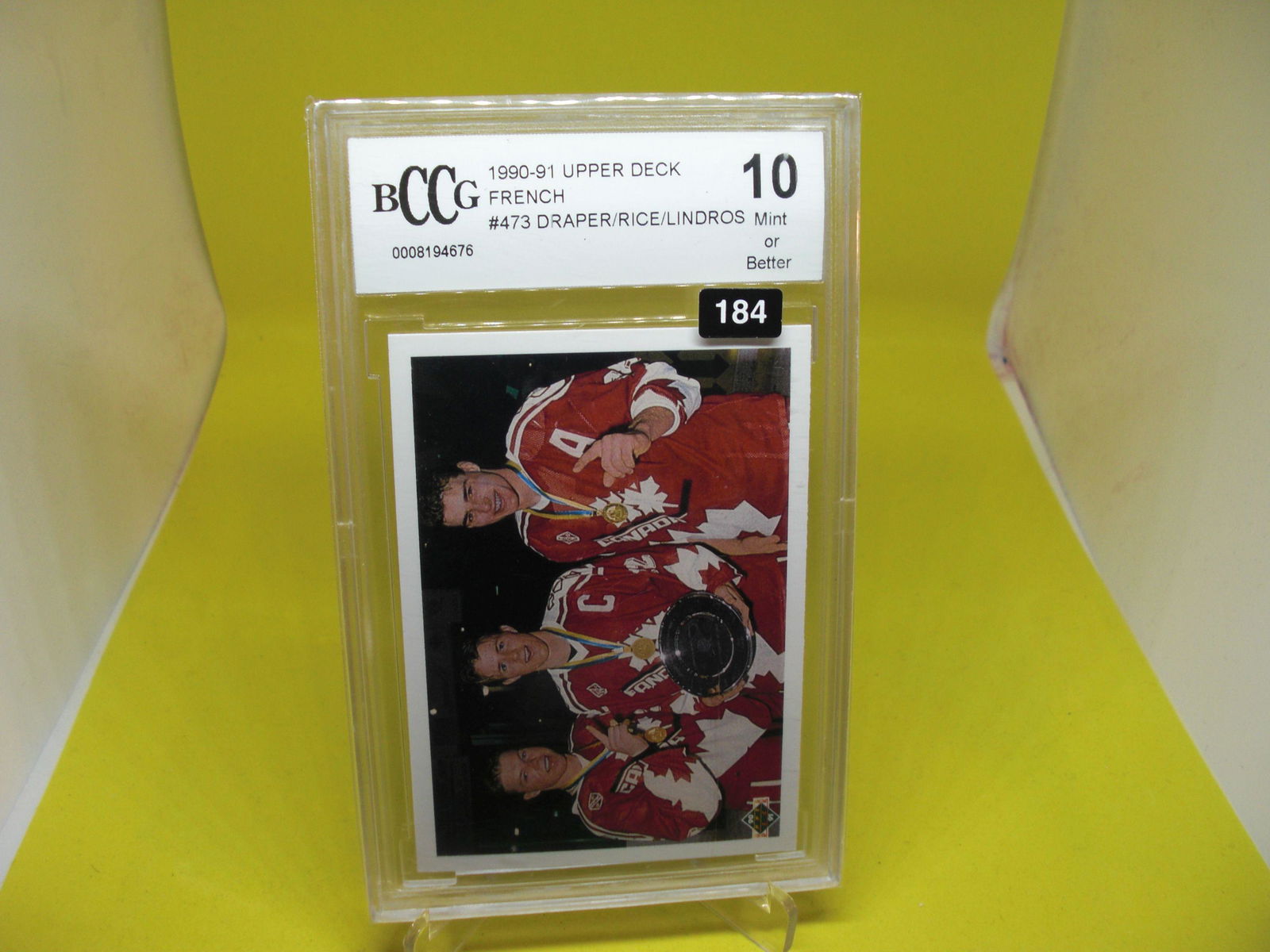 beckett graded draper/rice/lindros mint 10 (1 of 1)