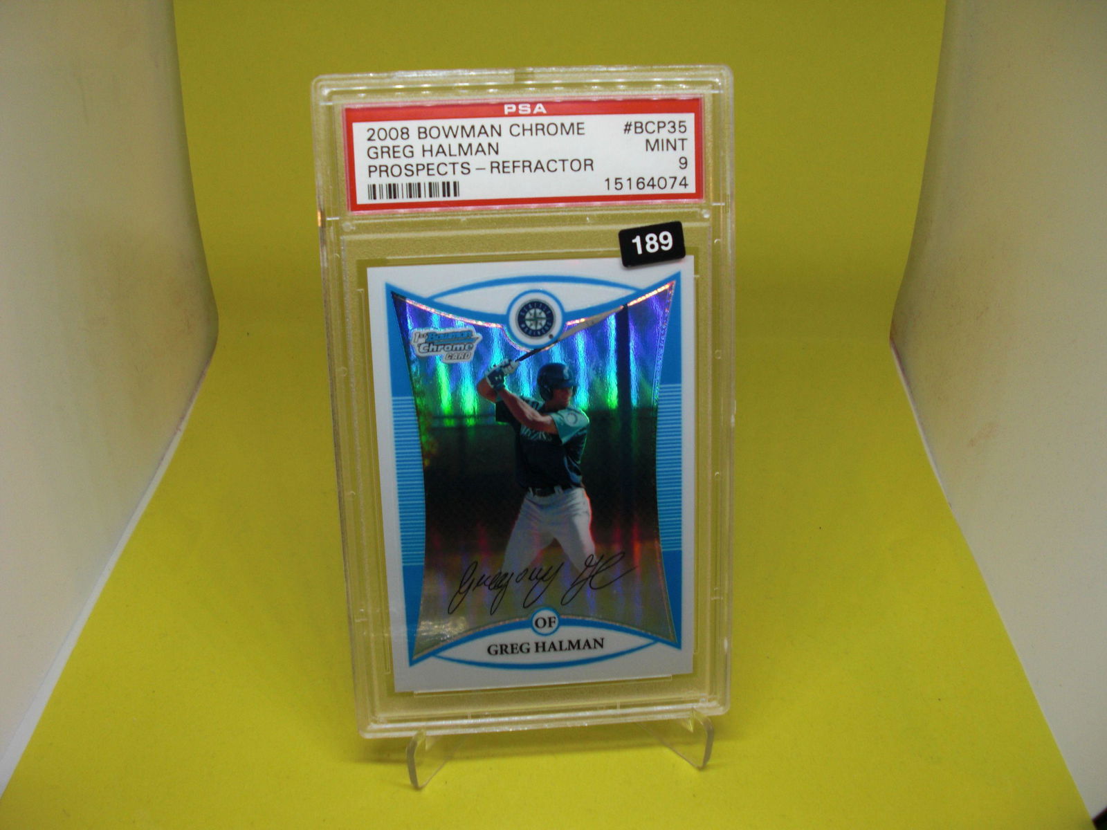 psa graded 2008 greg halman refractor mint 9 (1 of 1)